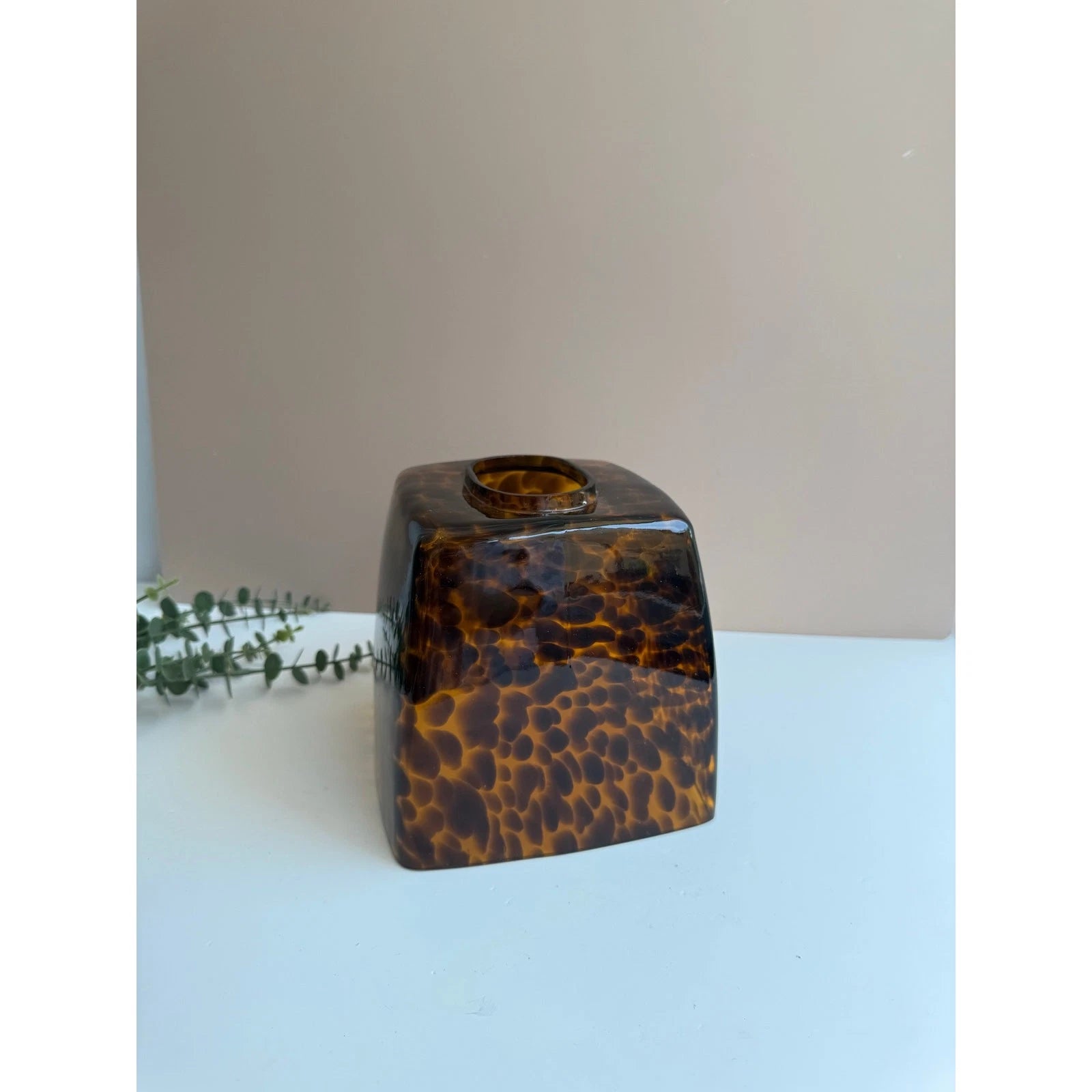 Labrazel Faux Tortoise Shell Glass Tissue Box Holder Cover Luxury Bath Accessory | eBay