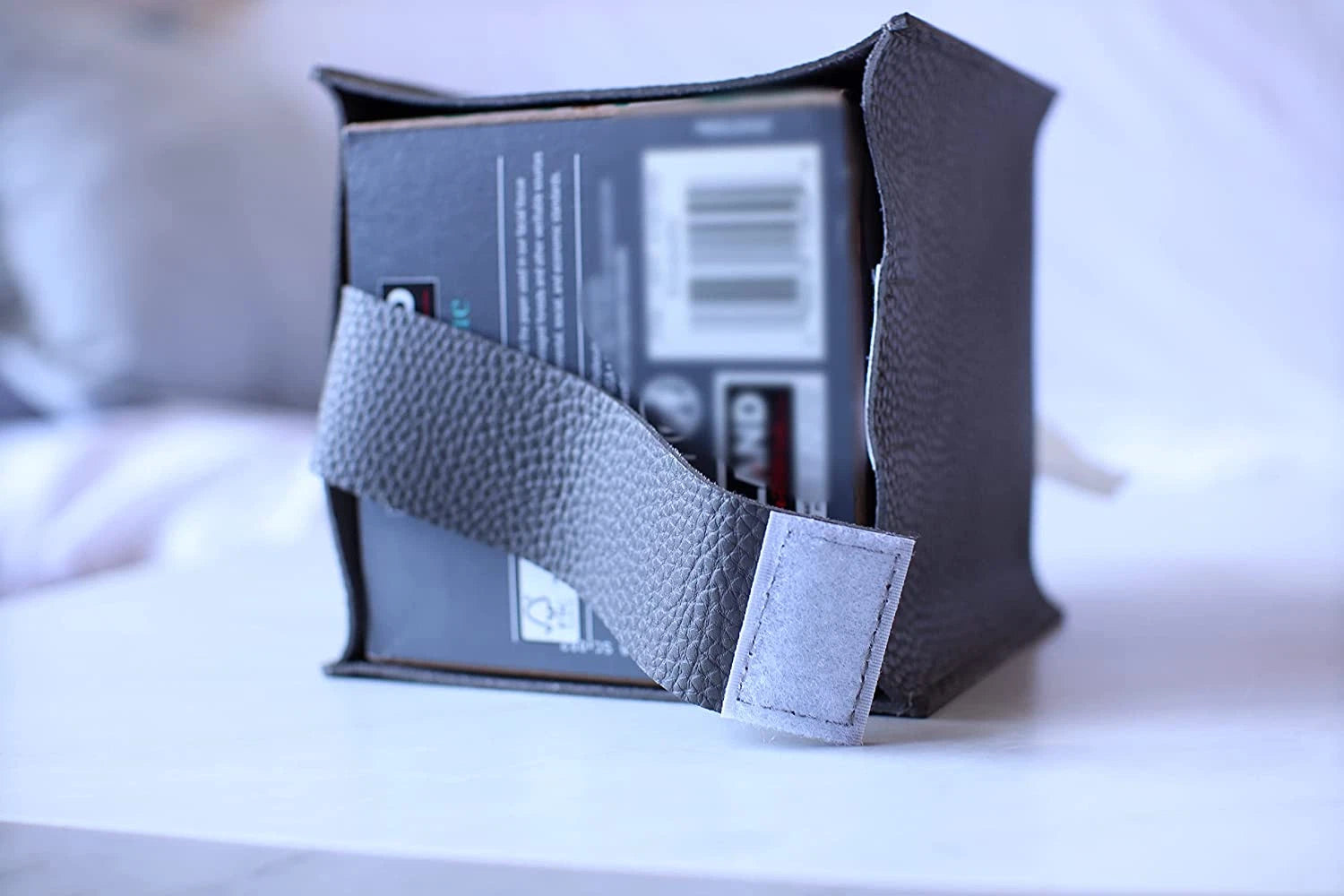 Tissue Box Cover Holder, Square with Bottom Belt by Carrot'S Den - PU Leather | eBay