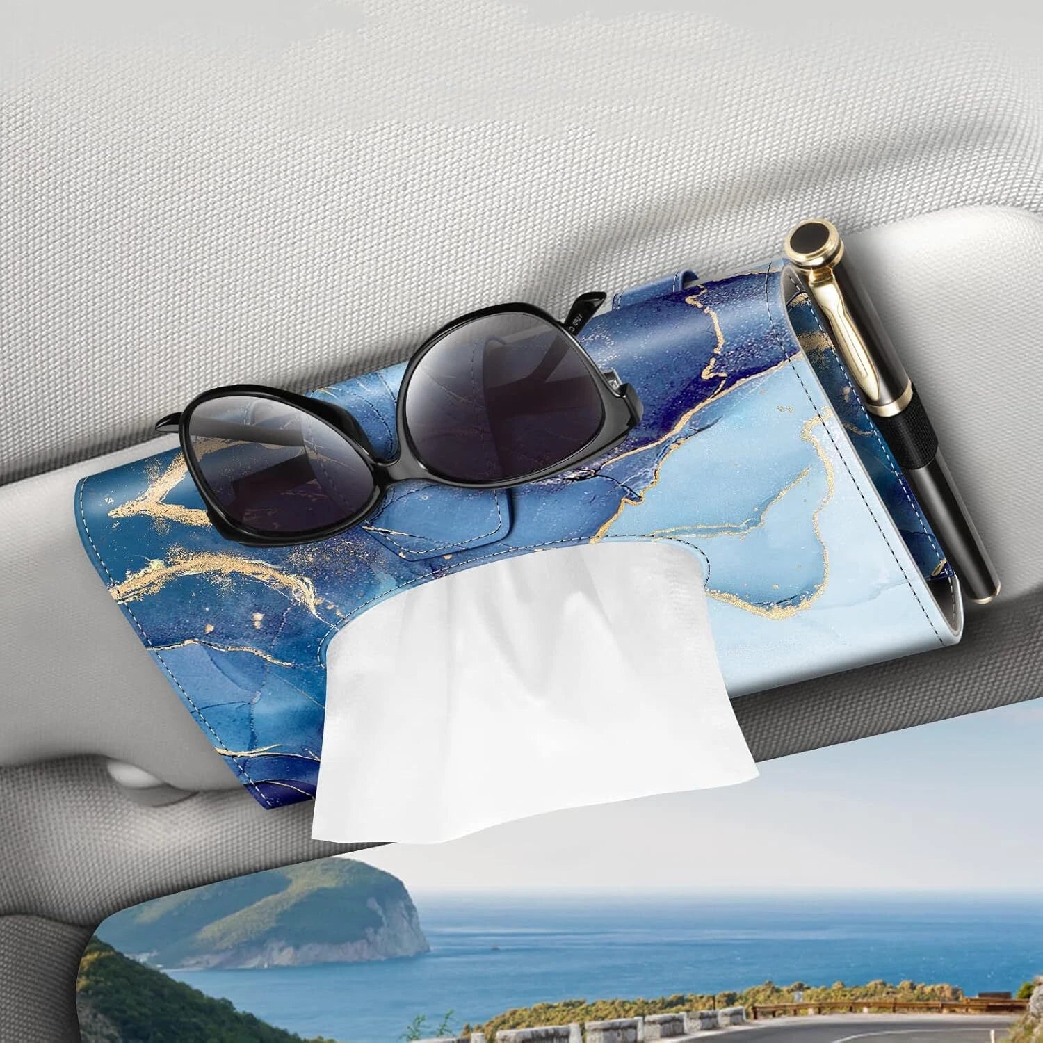 Car Visor Tissue Holder Sun Visor Napkin Holder Mask Holder Backseat Tissue Box | eBay