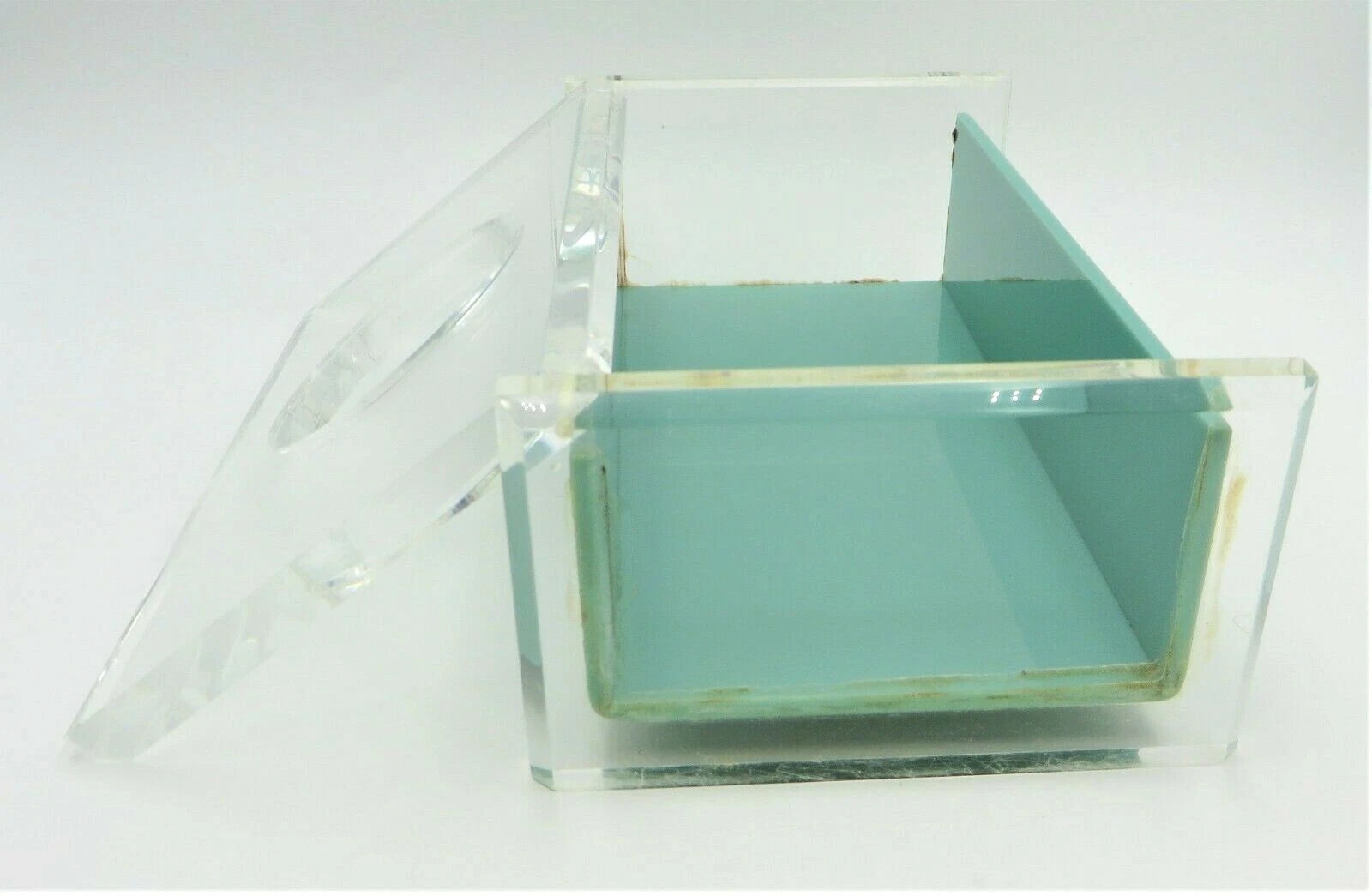 Vintage Mid Century Thick Lucite Acrylic Tissue Box Holder Cover Mint Green | eBay
