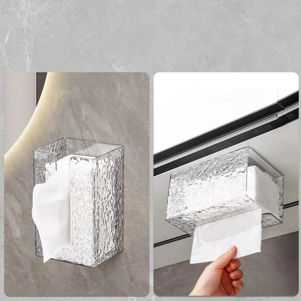 Tissue Box Paper Holder Dispenser Storage Case Wall Mounted Kitchen Bathroom | eBay