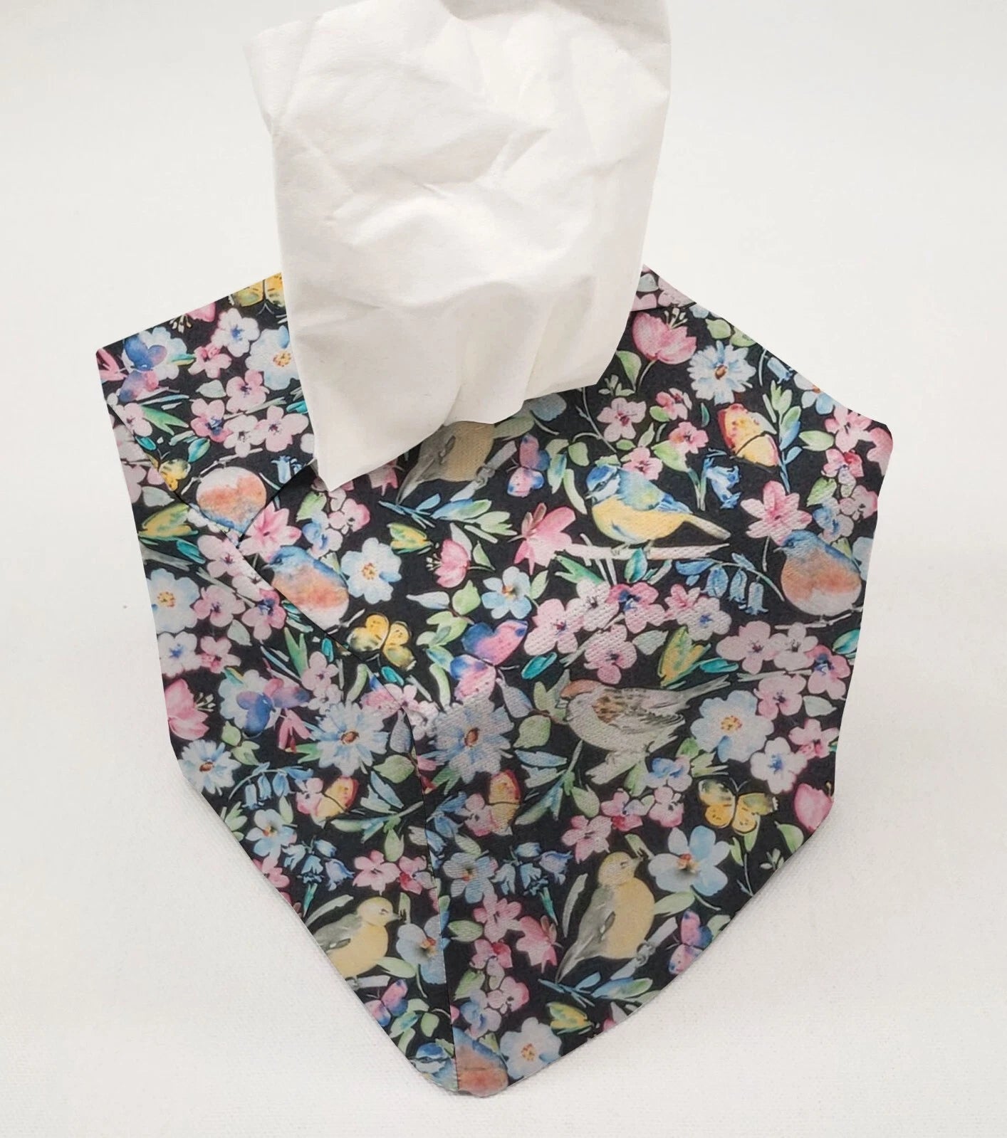 Birds & Butterflies in Blooms Tissue Box Cover (4 Colors Available) | eBay