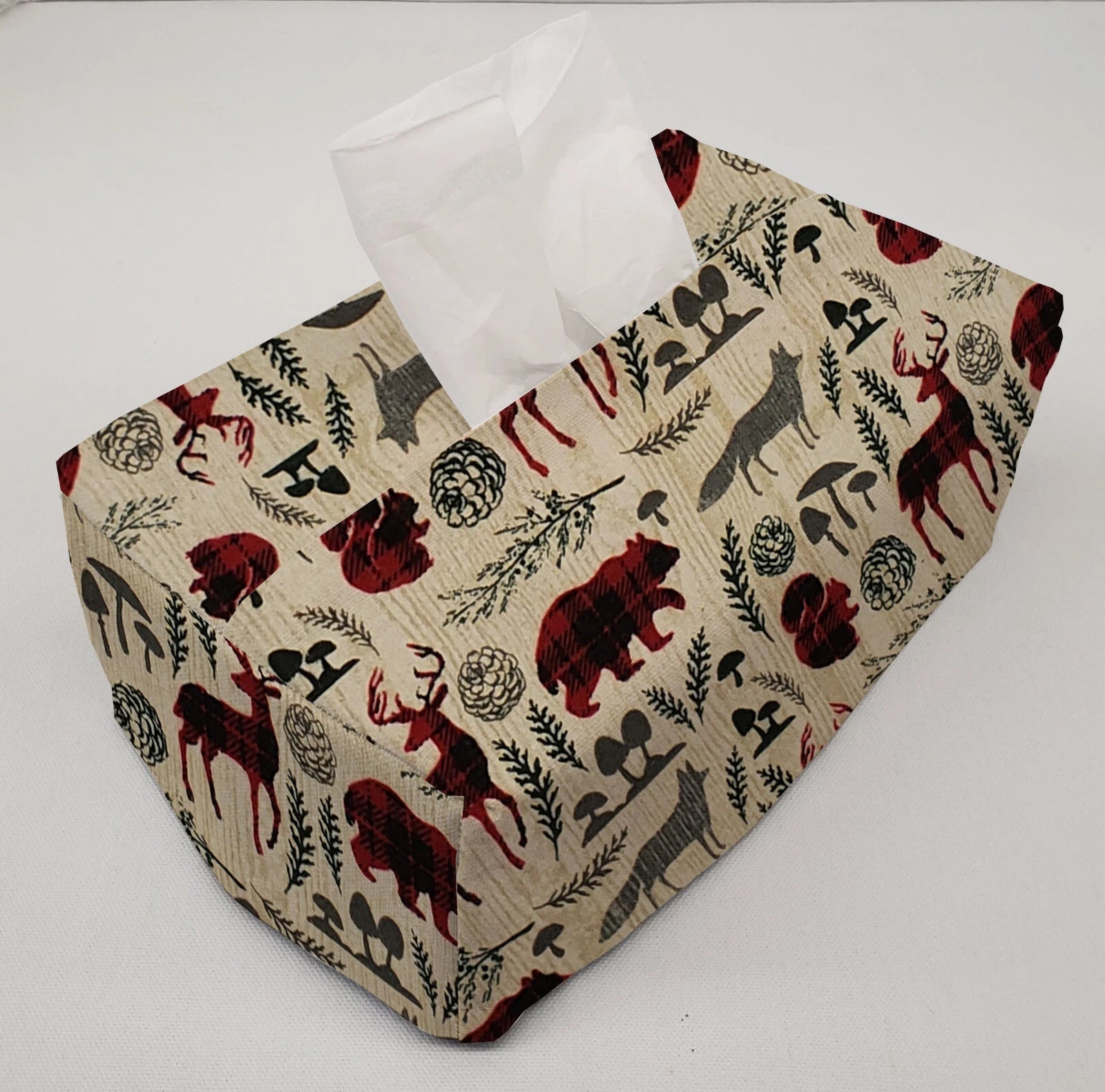 Forest Animals Woodsy Tissue Box Cover | eBay