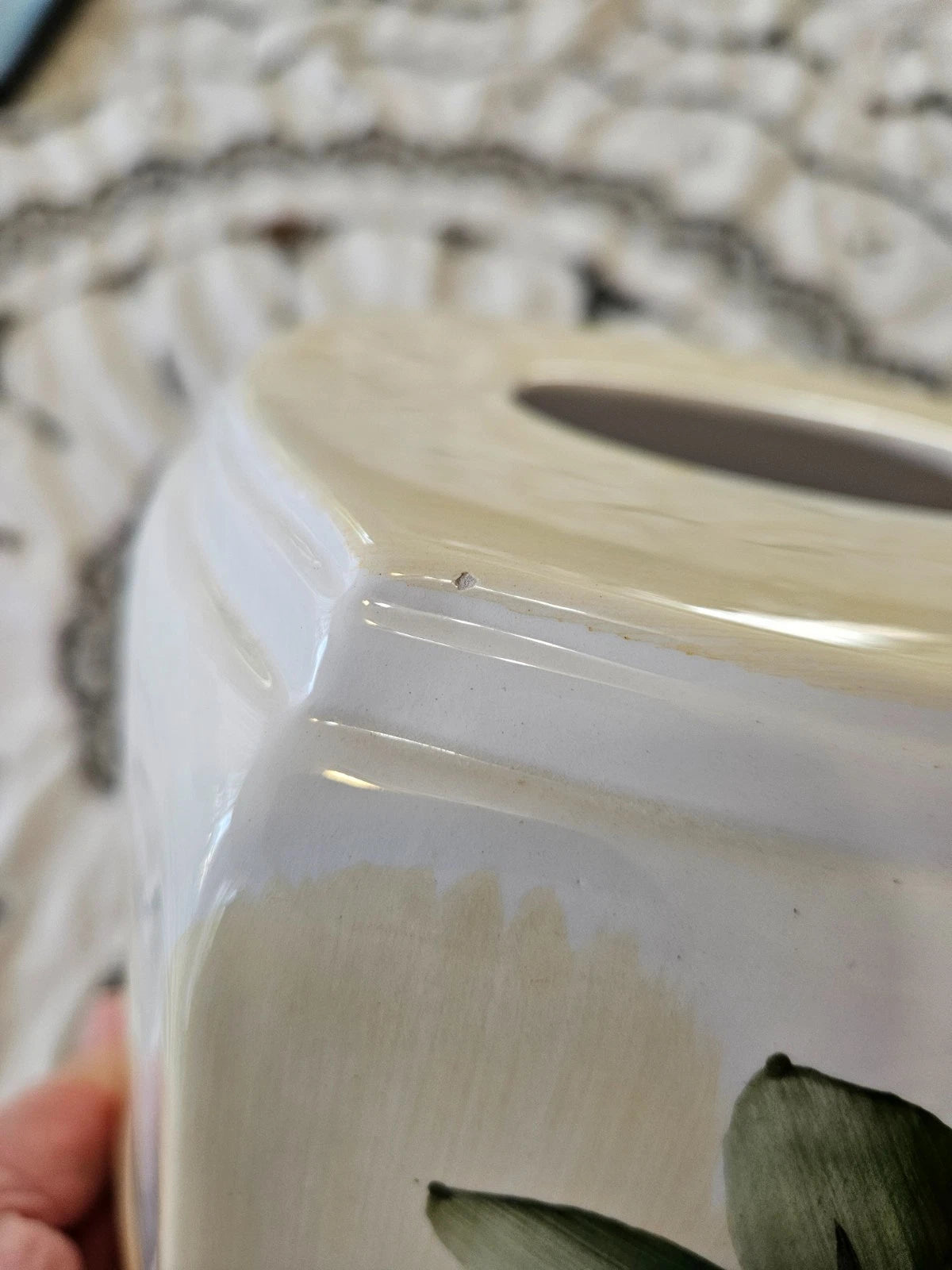 Croscill BOTANICAL GAZEBO Ceramic Square Tissue Box Cover Holder | eBay