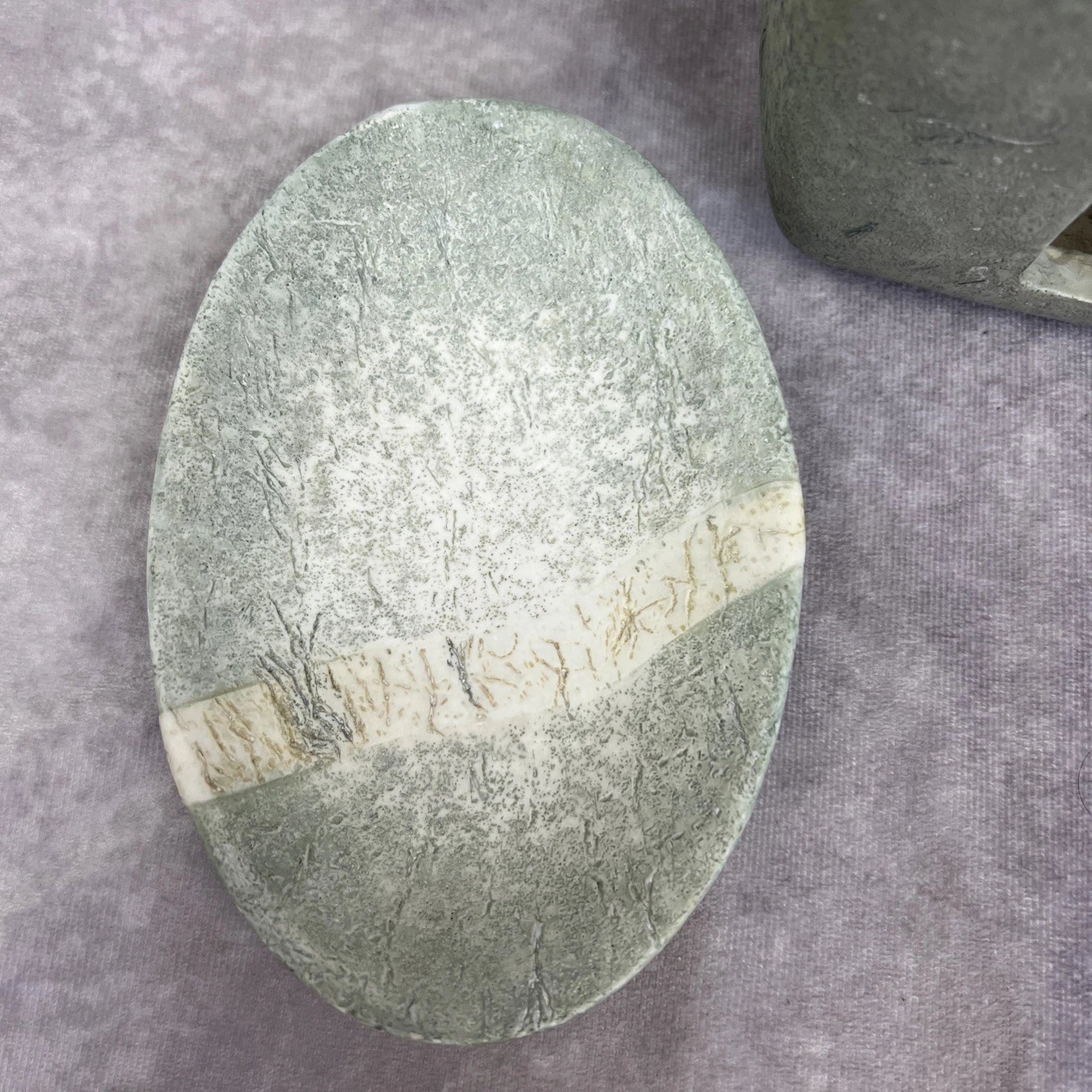 Wamsutta Bauhaus Slate Tissue Box Holder & Soap Dish Set Vintage | eBay