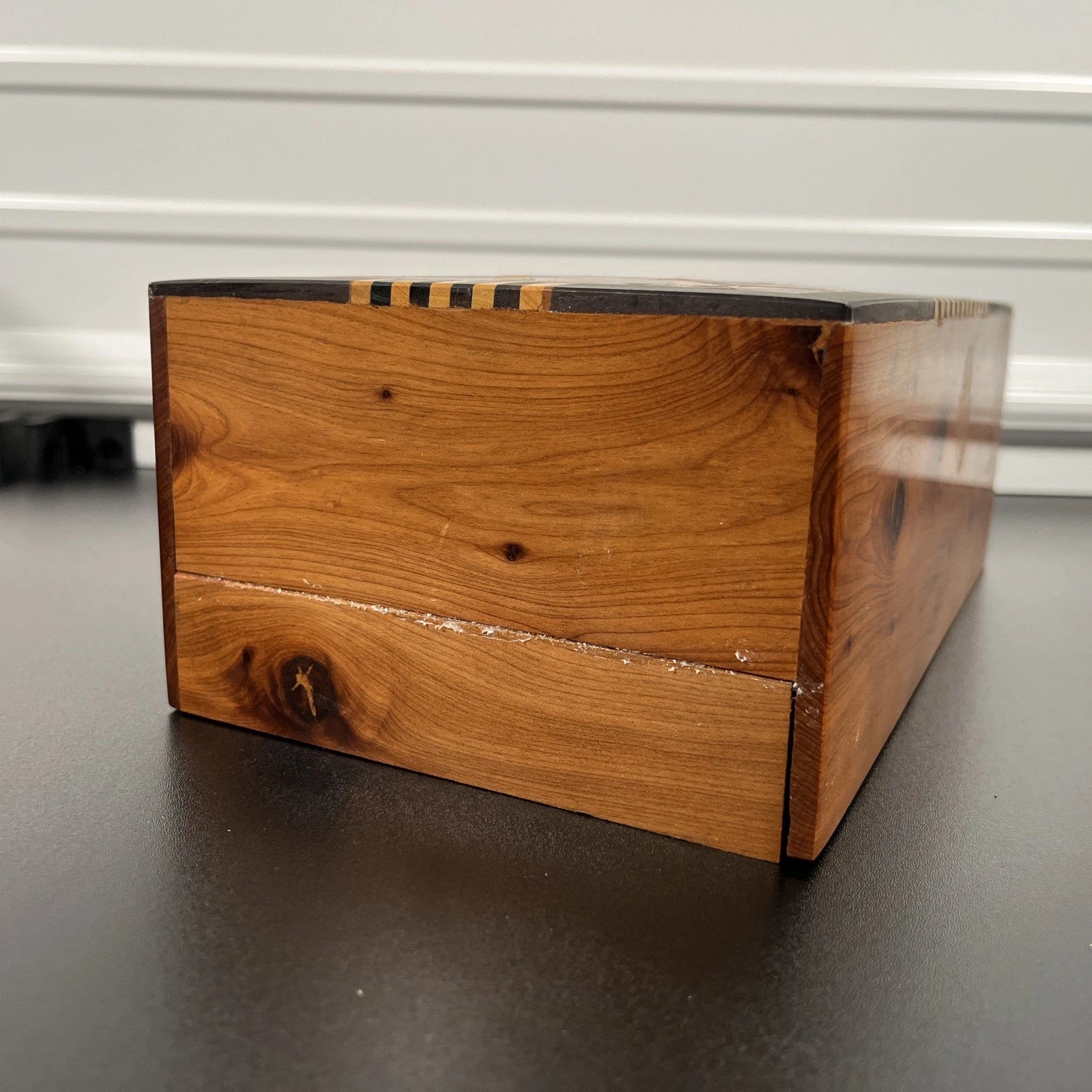 EBONY AND LEMON WOOD LATTICE TISSUE BOX COVER | eBay