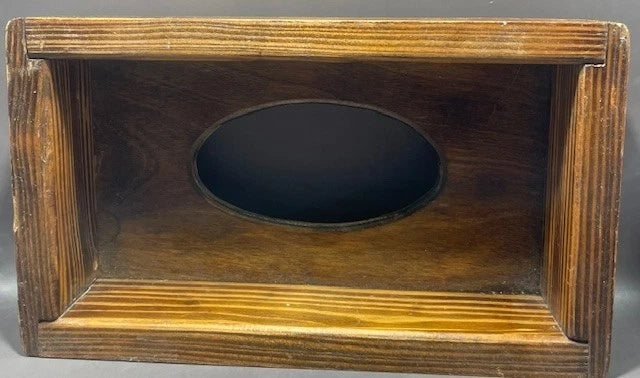 Vintage Wood Tissue Box Cover with Blue Bird and Flowers | eBay