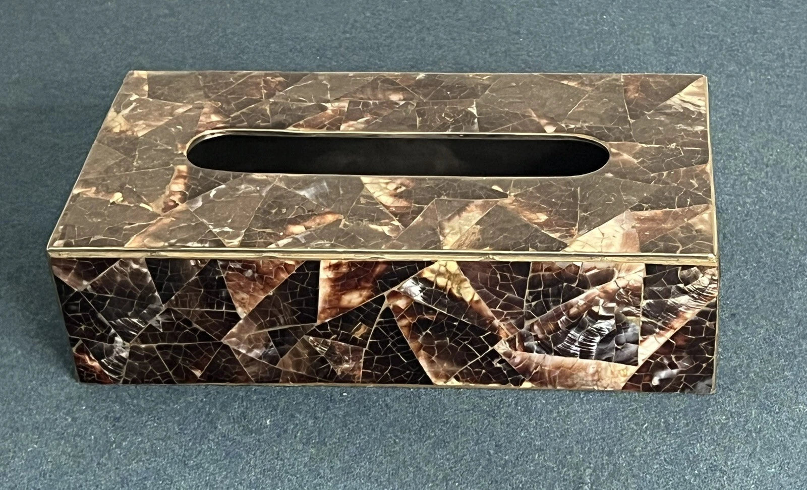 MCM Bloomingdale's Mother of Pearl Inlay Tissue Box Cover Label | eBay