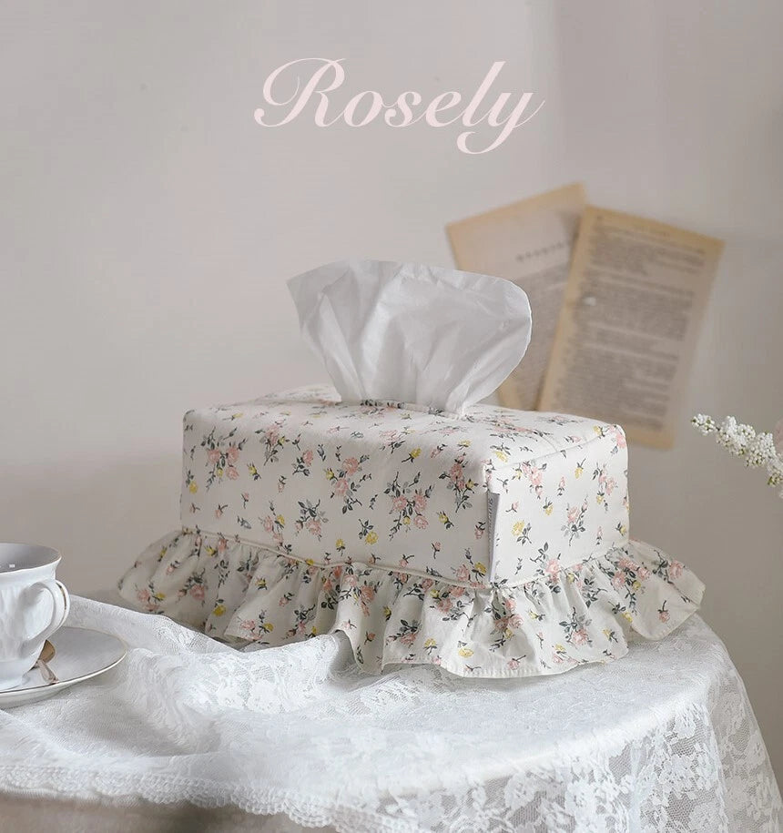 Rose Floral Cotton Tissue Box Cover Home Decoration Refill Holder, Made in Korea | eBay