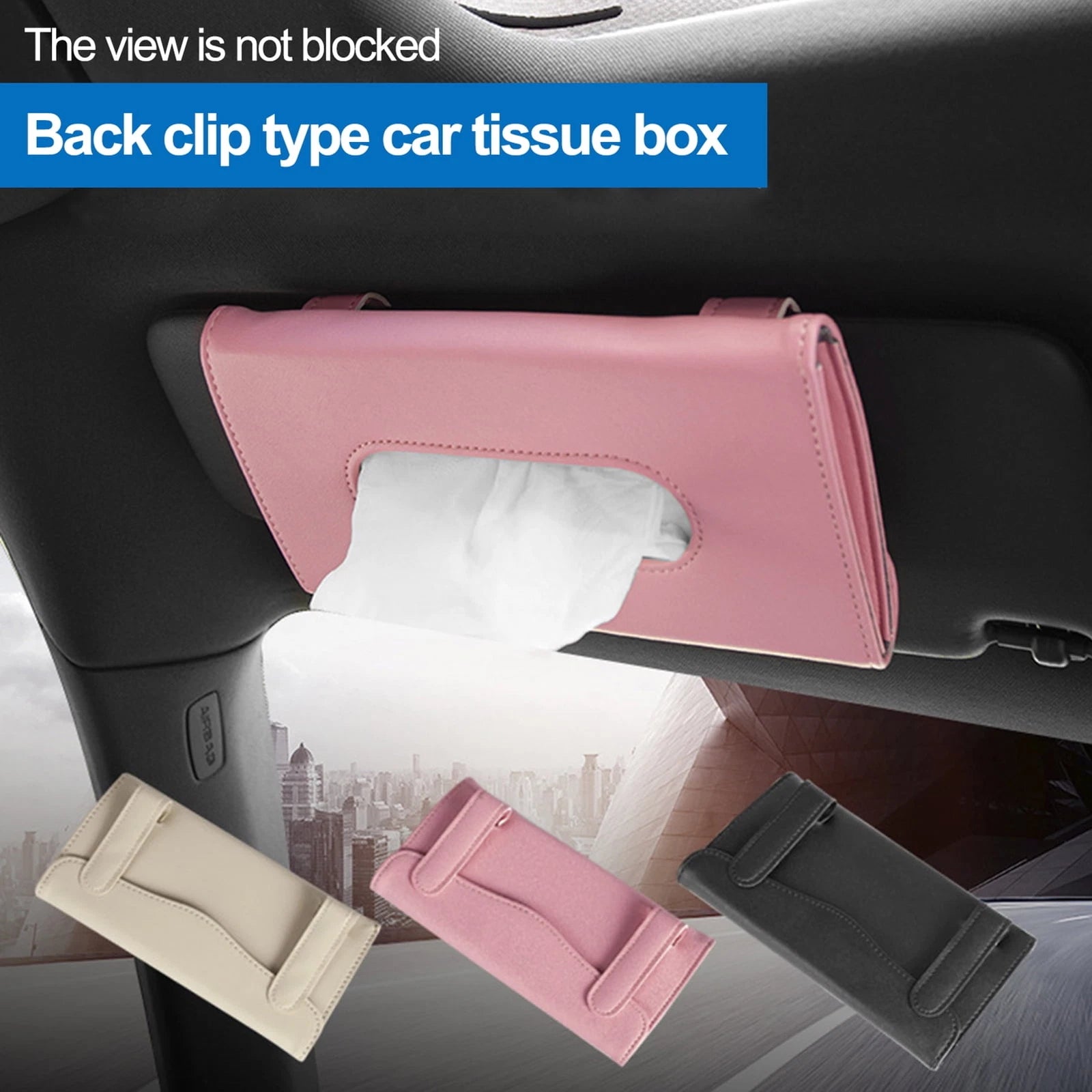 Faux Leather Car Visor Tissue Holder – Dual-Purpose Napkin Case | eBay