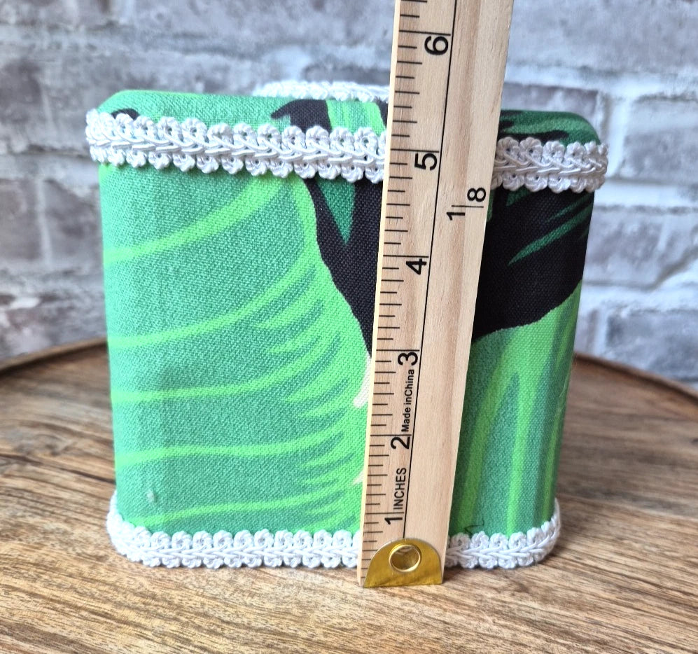 Dorothy Draper Home Fabric Covered Square Tissue Box Cover - Brazilliance Green | eBay