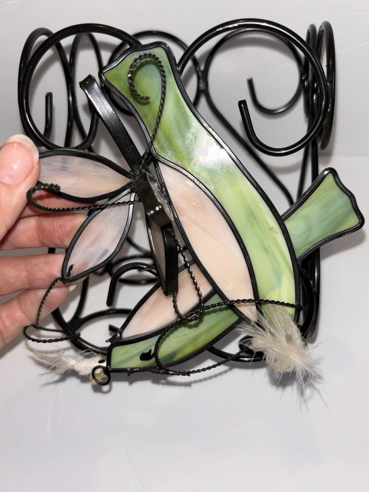 Wire Stained Glass Tissue Box Holder Candle Holder Fly Fishing | eBay