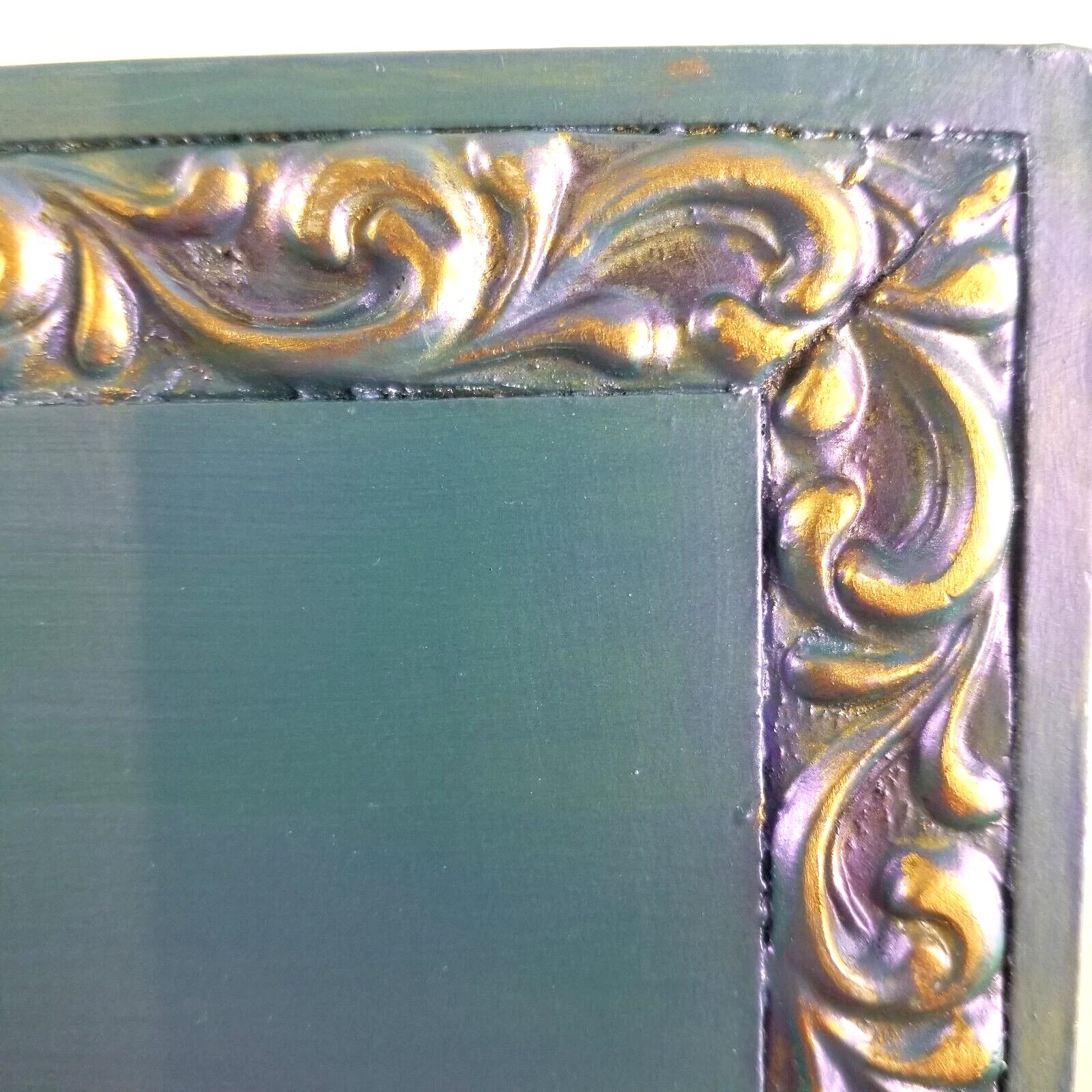 Tissue Box Cover Holder Blue Gold Details Acrylic Square | eBay