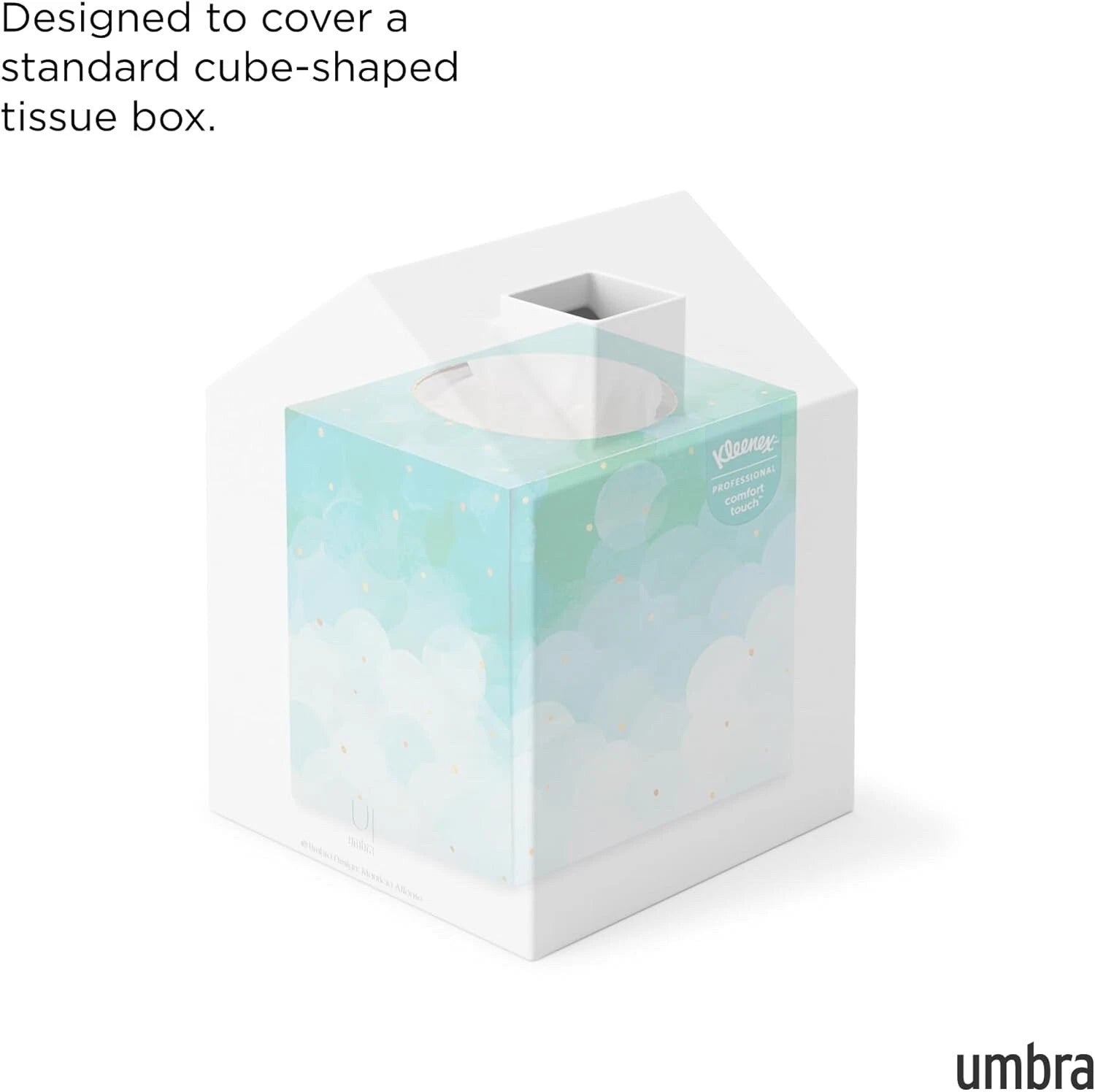 Umbra Casa Tissue Box Cover Adorable House Shaped Square Tissue Box Holder White | eBay