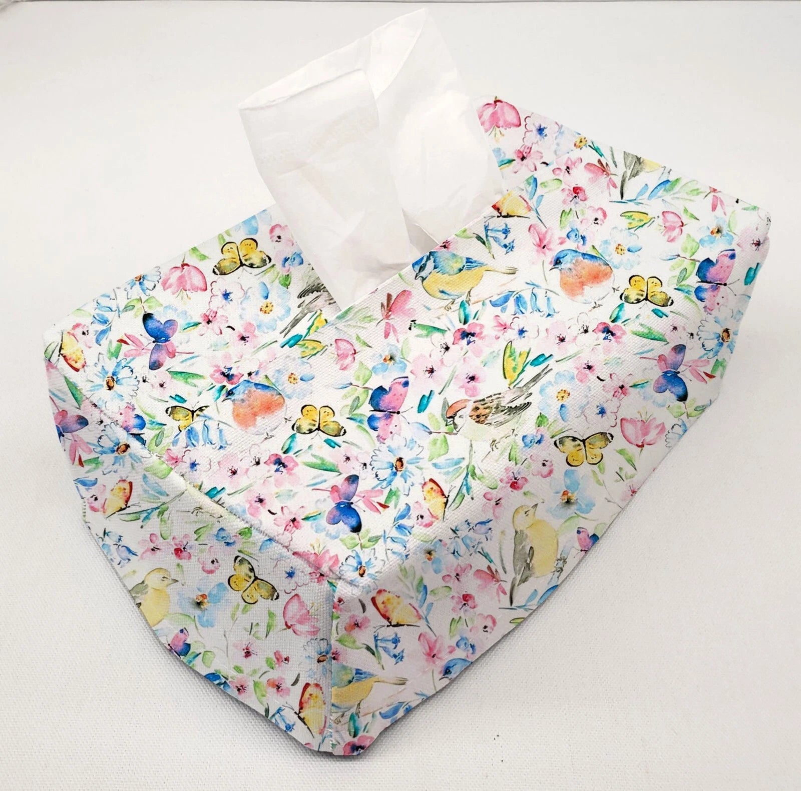 Birds & Butterflies in Blooms Tissue Box Cover (4 Colors Available) | eBay