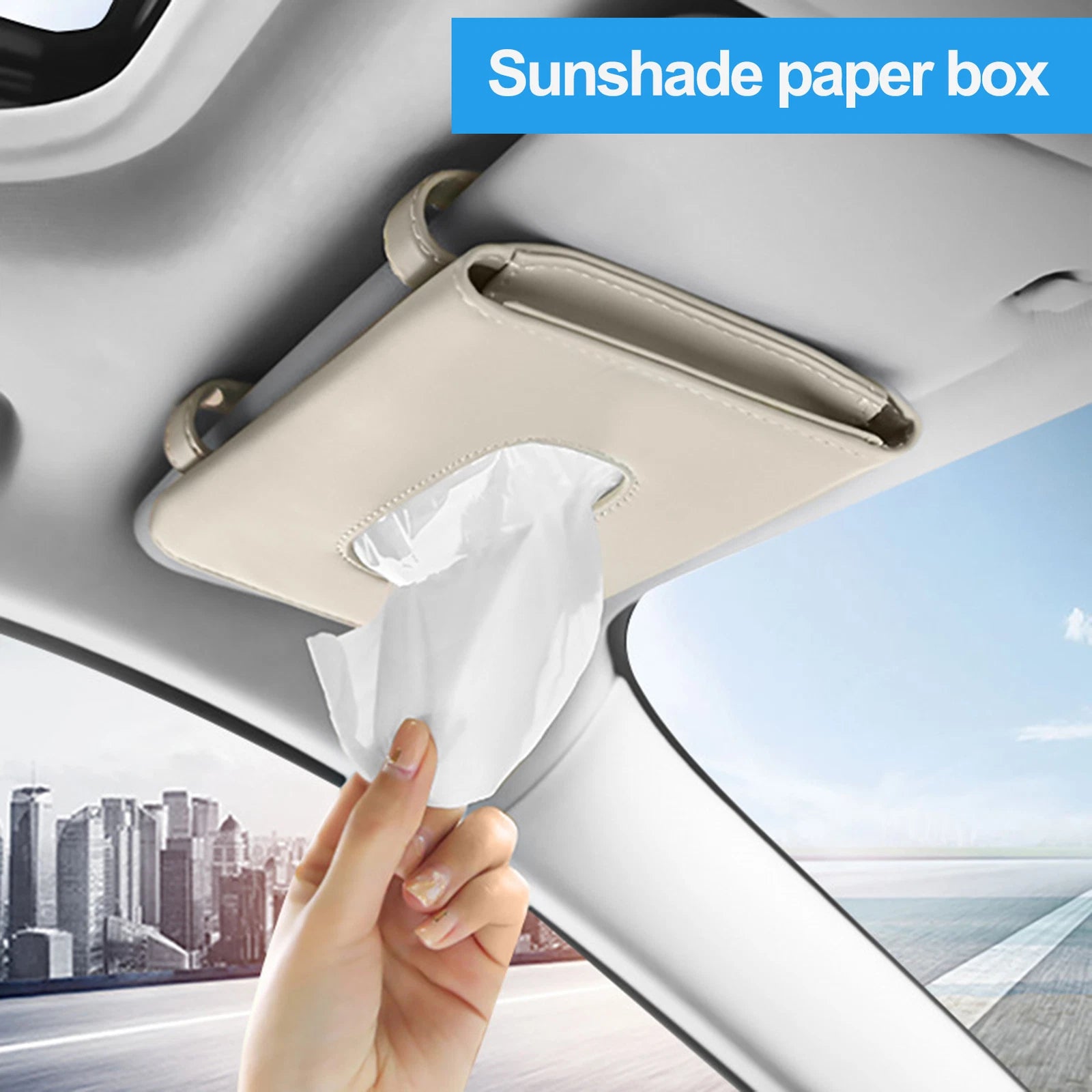 Faux Leather Car Visor Tissue Holder – Dual-Purpose Napkin Case | eBay