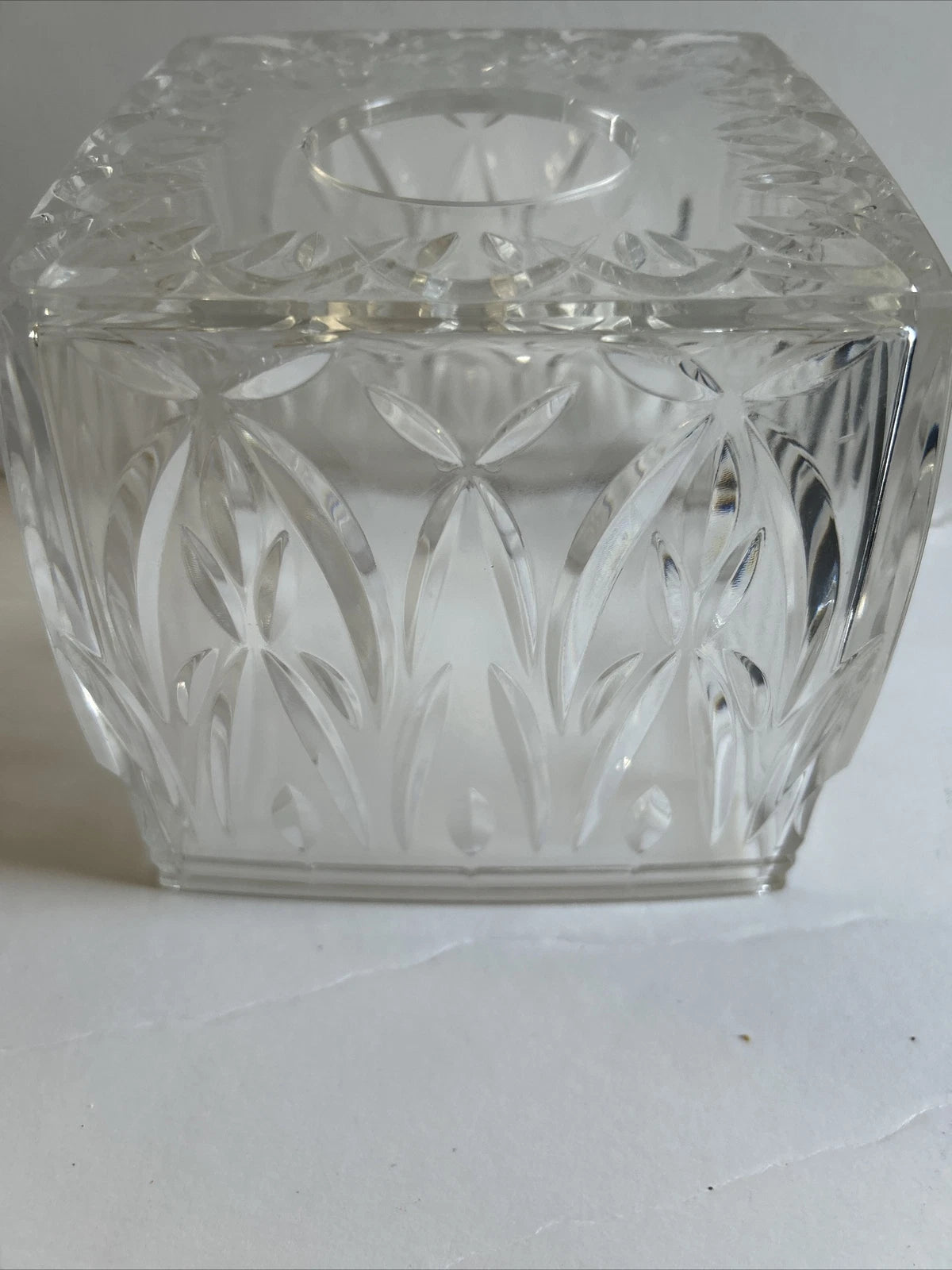 Clear Tissue Box Cover Acrylic Crystal Cut Design Boutique Elegant | eBay