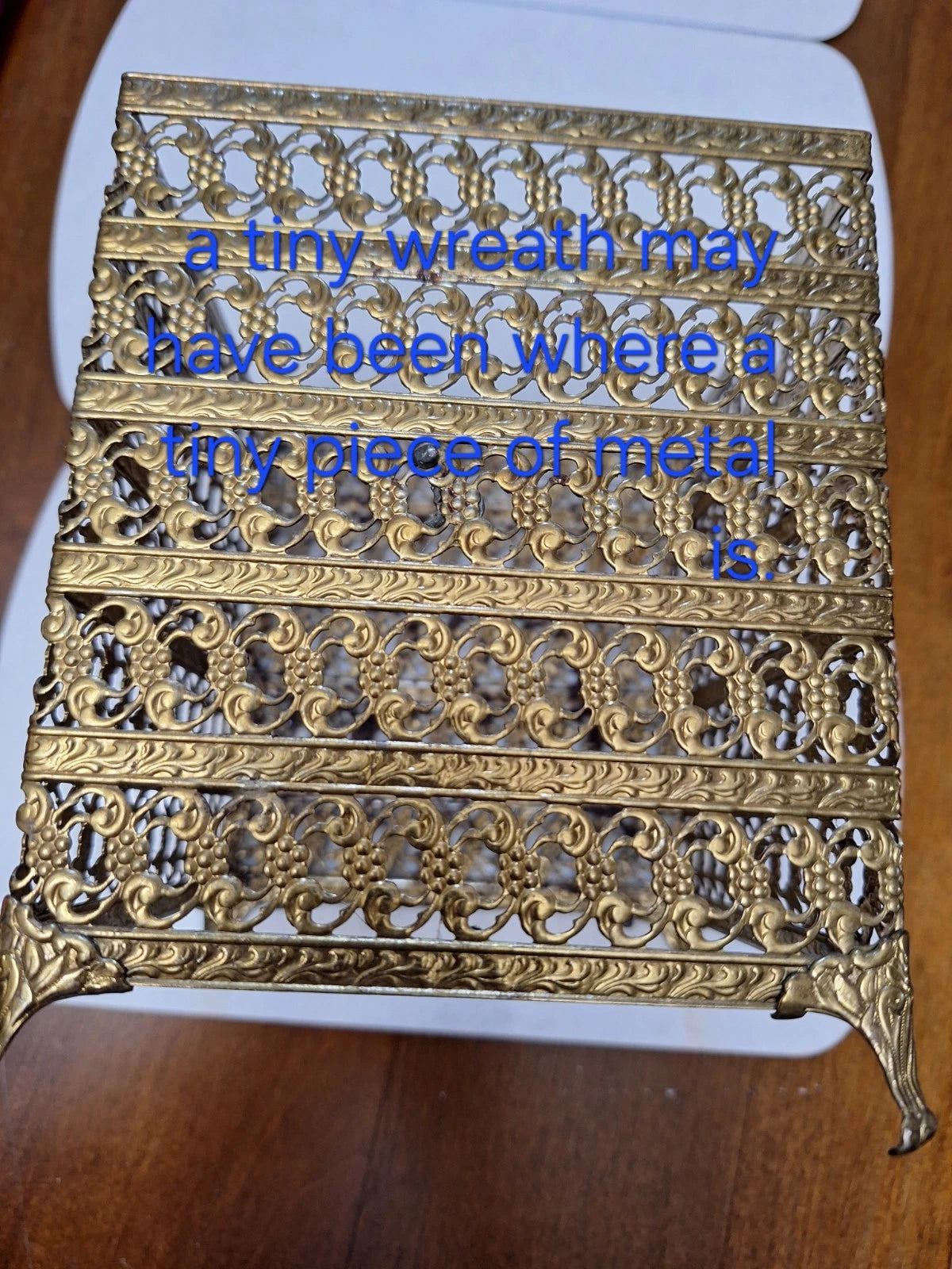 Vtg. Gold Brass Flower Hollywood Regency Tissue Box Cover~MCM Retro~1960's~#4065 | eBay