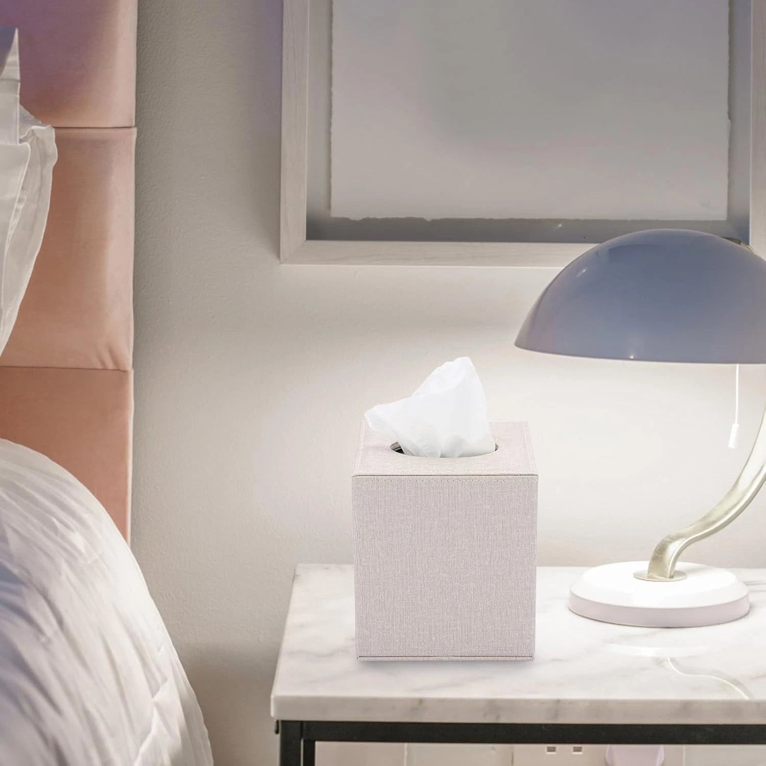 Sumnacon Square Linen Tissue Box Cover - Stylish Cube Tissue Box Holder | eBay