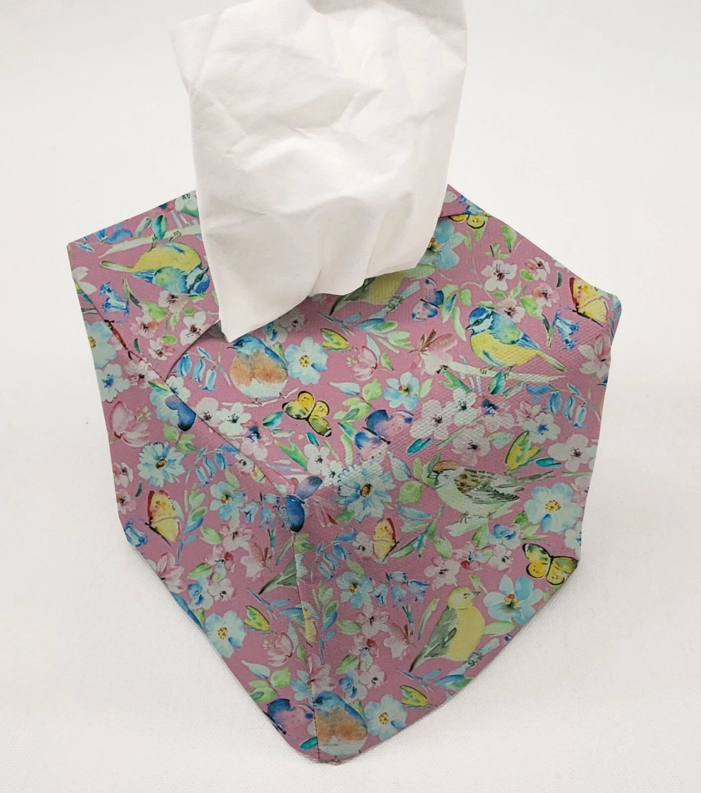Birds & Butterflies in Blooms Tissue Box Cover (4 Colors Available) | eBay