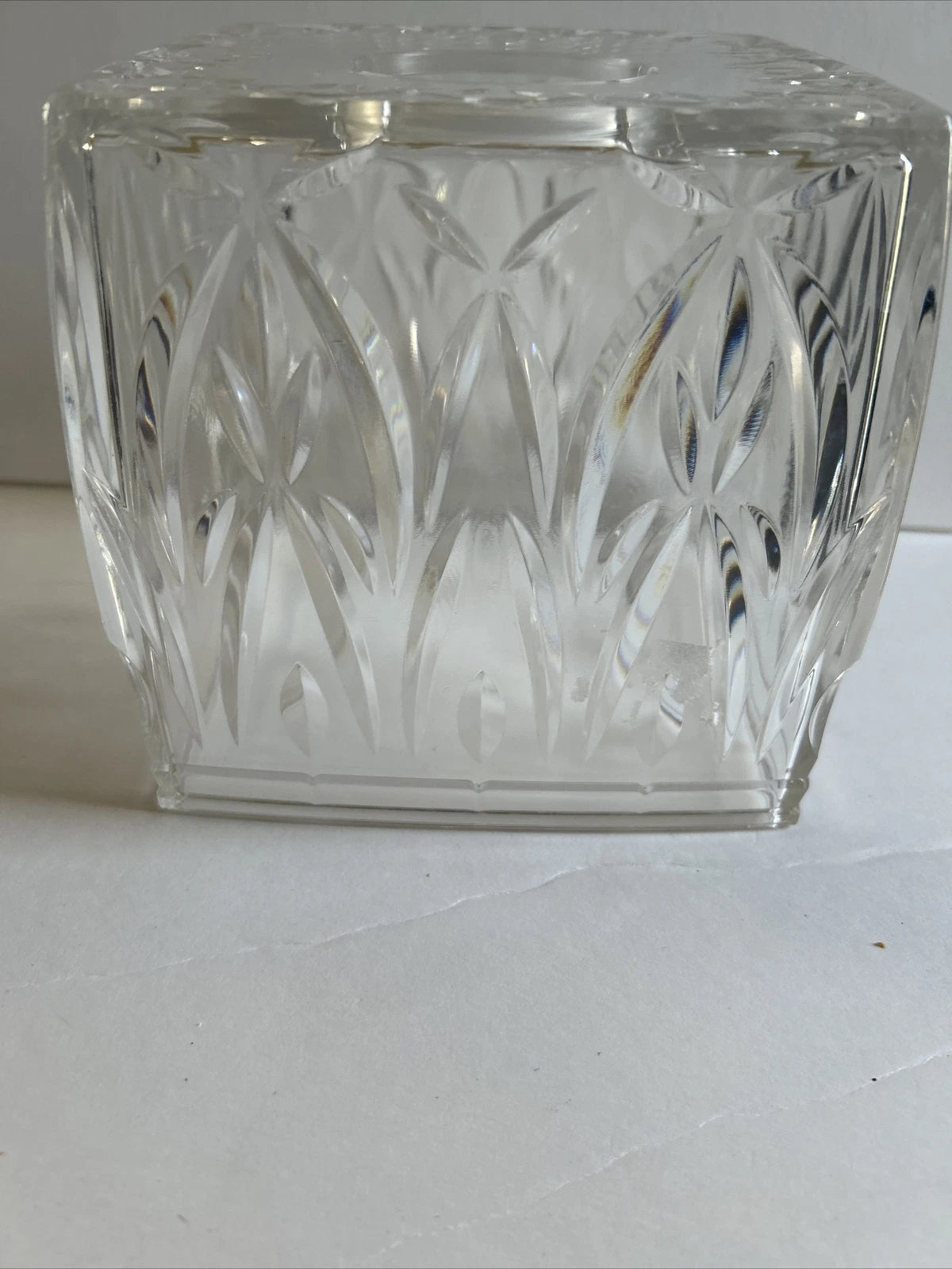 Clear Tissue Box Cover Acrylic Crystal Cut Design Boutique Elegant | eBay