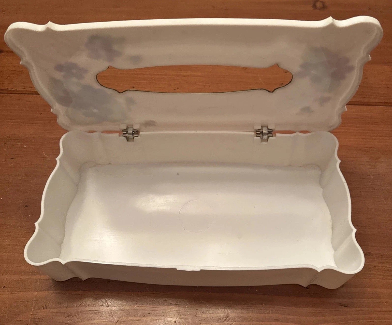 Vintage Schwarz Brothers Hinged Plastic Tissue Box - With Purple Flowers Violet | eBay