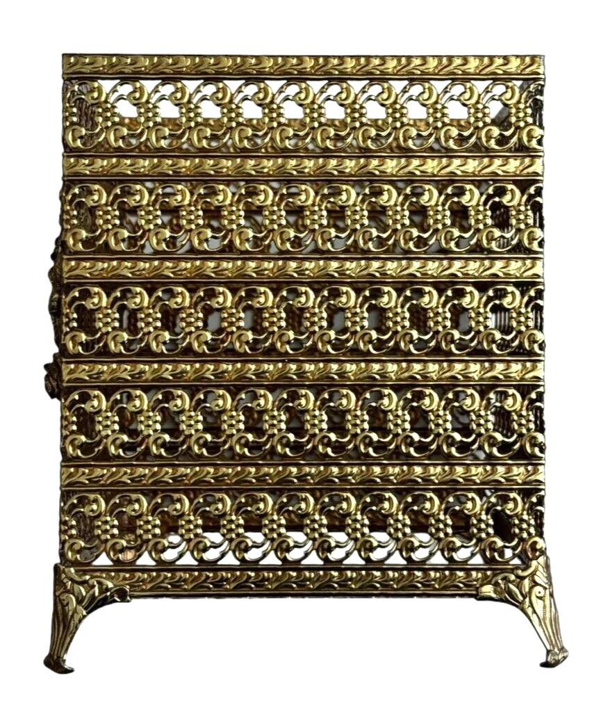 Hollywood Regency Gold Metal Filigree Rose Embellishment Tissue Box Cover Square | eBay