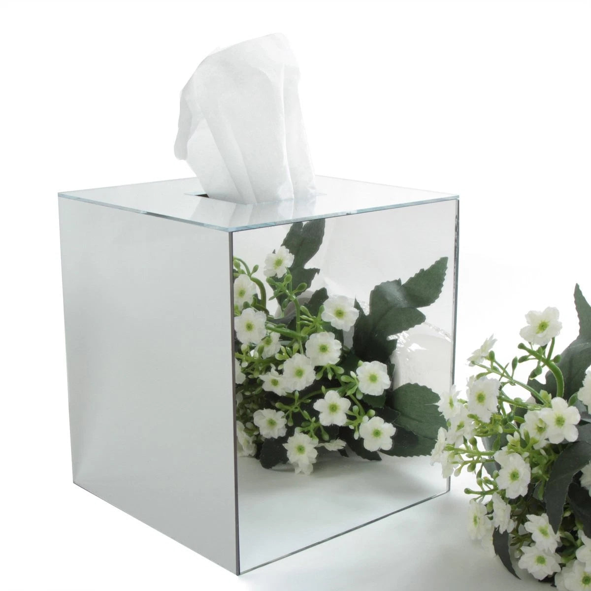 JackCubeDesign Overall Acrylic Mirror Square Tissue Box Cover Holder Napkin | eBay