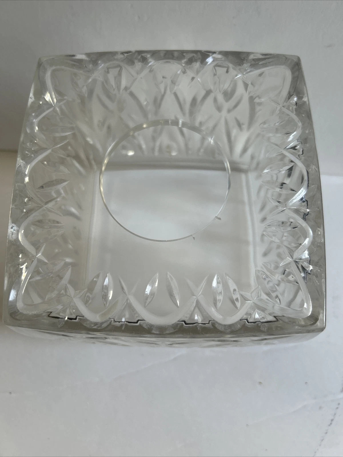 Clear Tissue Box Cover Acrylic Crystal Cut Design Boutique Elegant | eBay