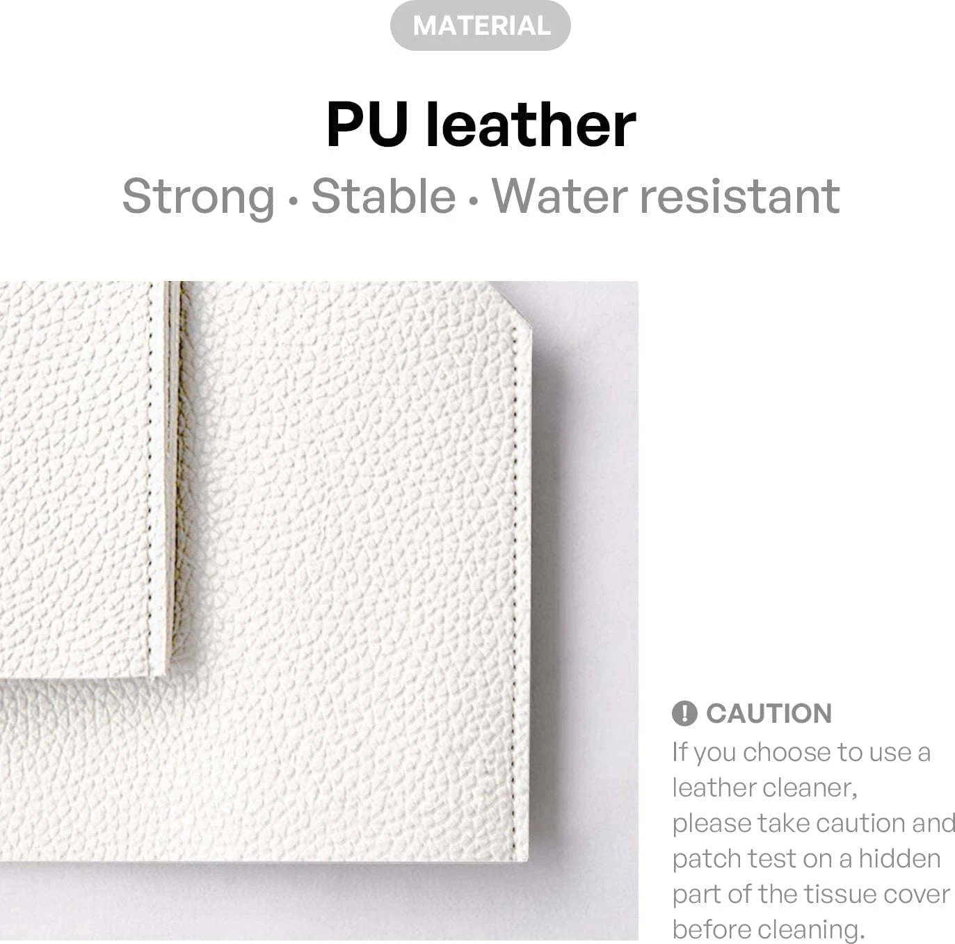 Carrotez Tissue Box Cover, Refined Modern PU Leather Square Holder - Decorative | eBay