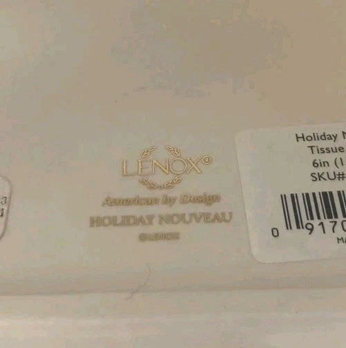 Beautiful Lenox Holiday Nouveau Porcelain Tissue Box Cover Christmas Collection | eBay