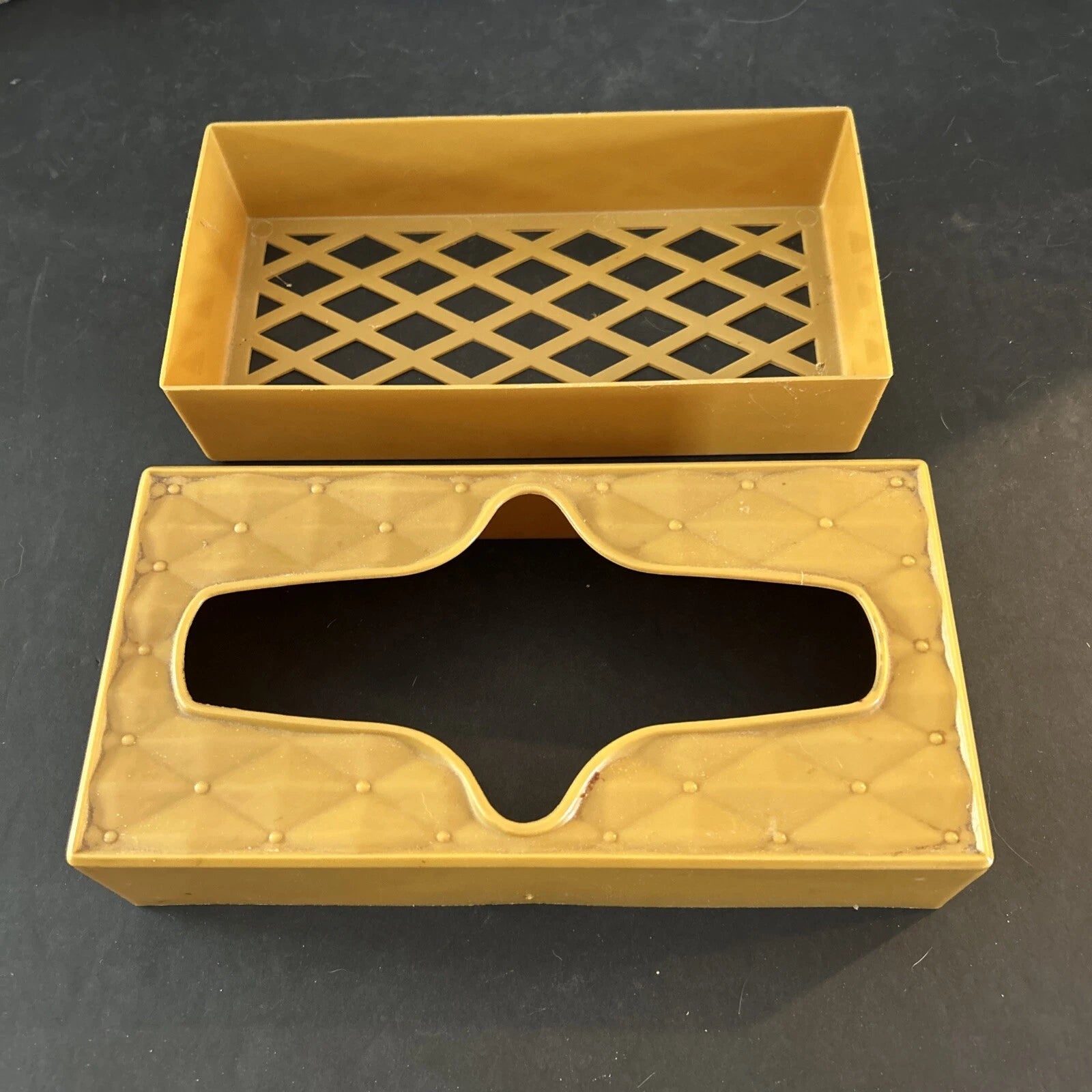 Vintage Gold Plastic Tissue Box Cover 1970s Retro | eBay