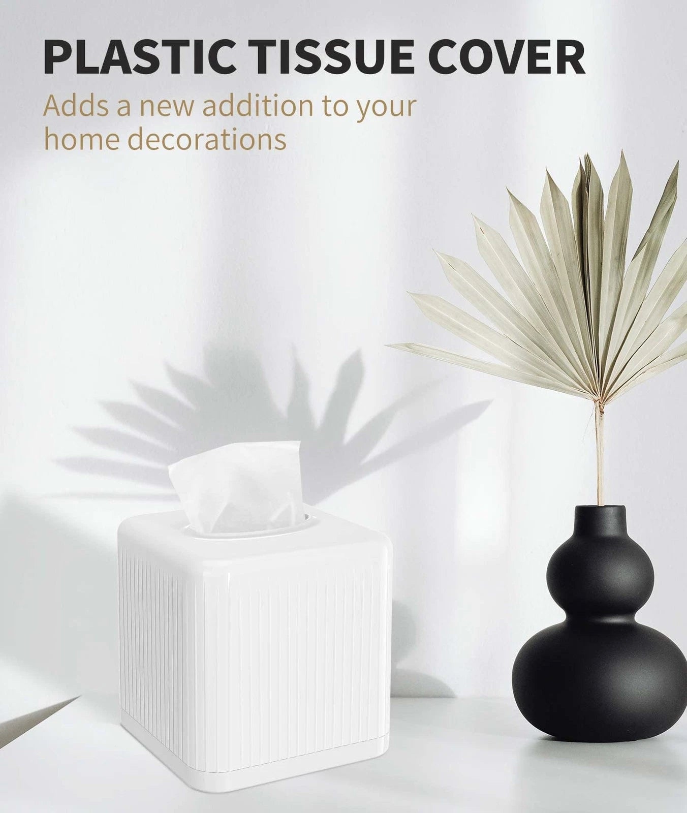 Tissue Cover with Base, Square Plastic Tissue Holder Decorative Tissue Cover ... | eBay