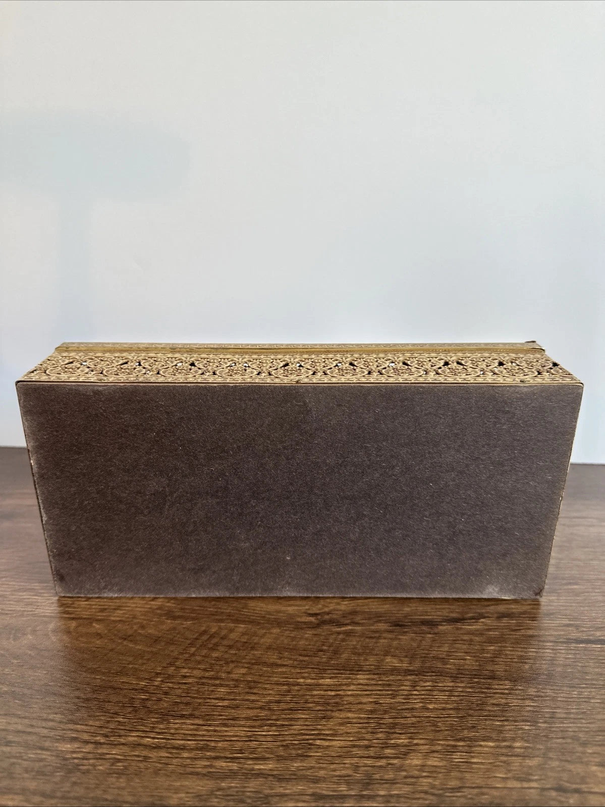 Vintage Ornate Hollywood Regency Floral Filigree Tissue Box MCM Metal Gold Retro | eBay