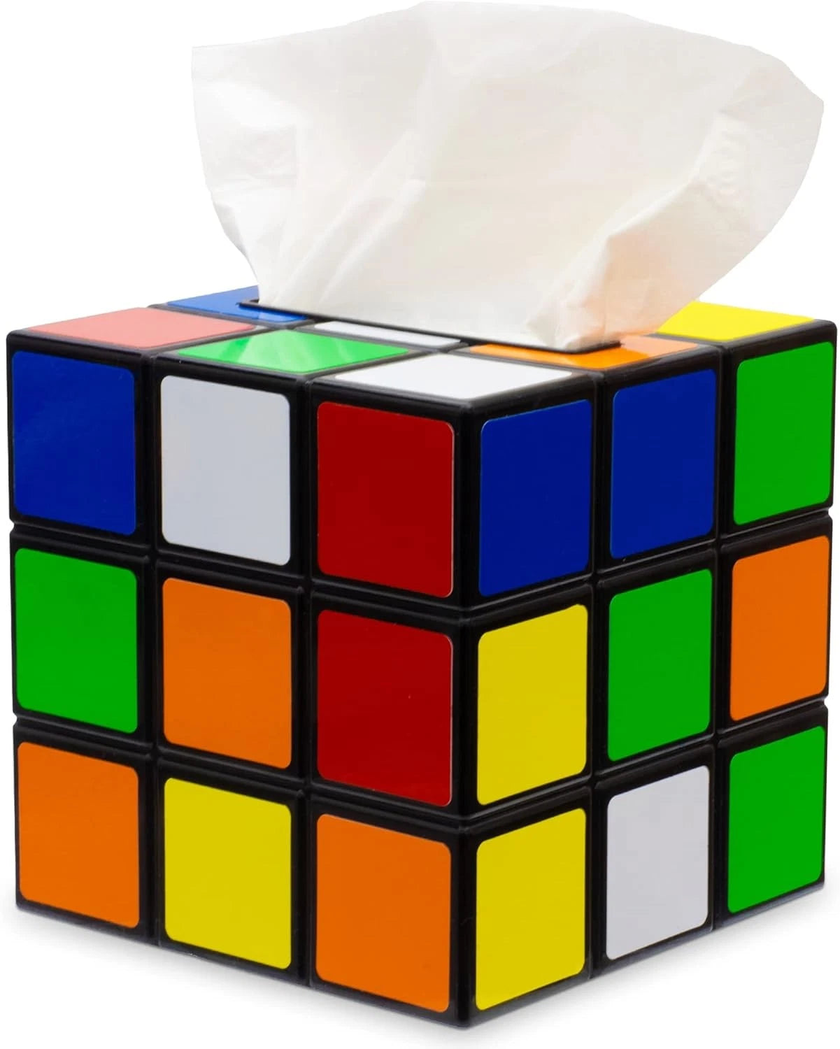Plastic Rubik's Cube Tissue Box Cover, Square Tissue Box Holder, Multi-Color | eBay