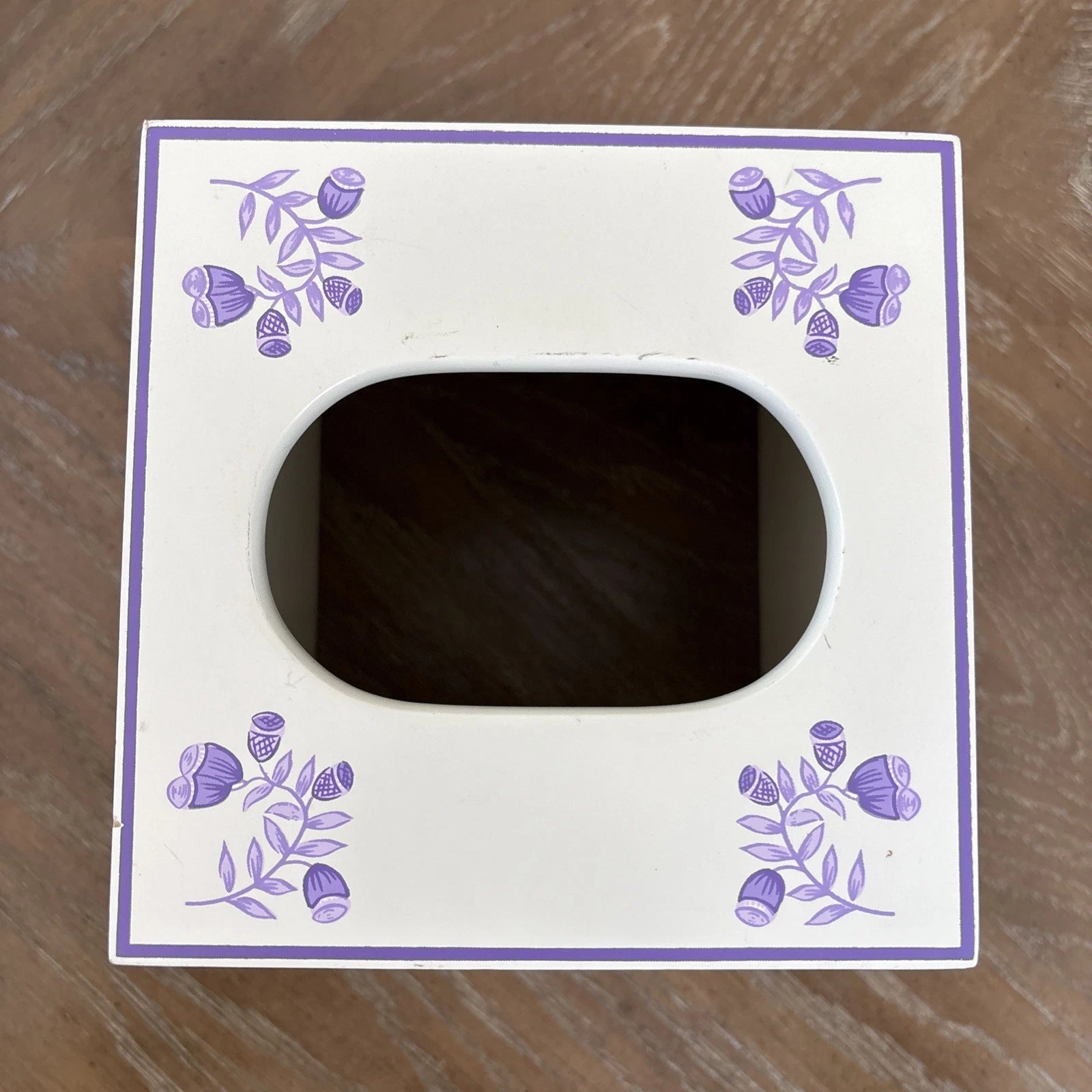 Wooden Tissue Box Cover Asian Inspired Floral Acrobat Men Monkey Lilac Purple | eBay