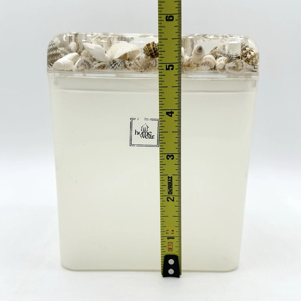 Acrylic Lucite Square Tissue Holder Floating Seashells Shells Vintage Box Cover | eBay