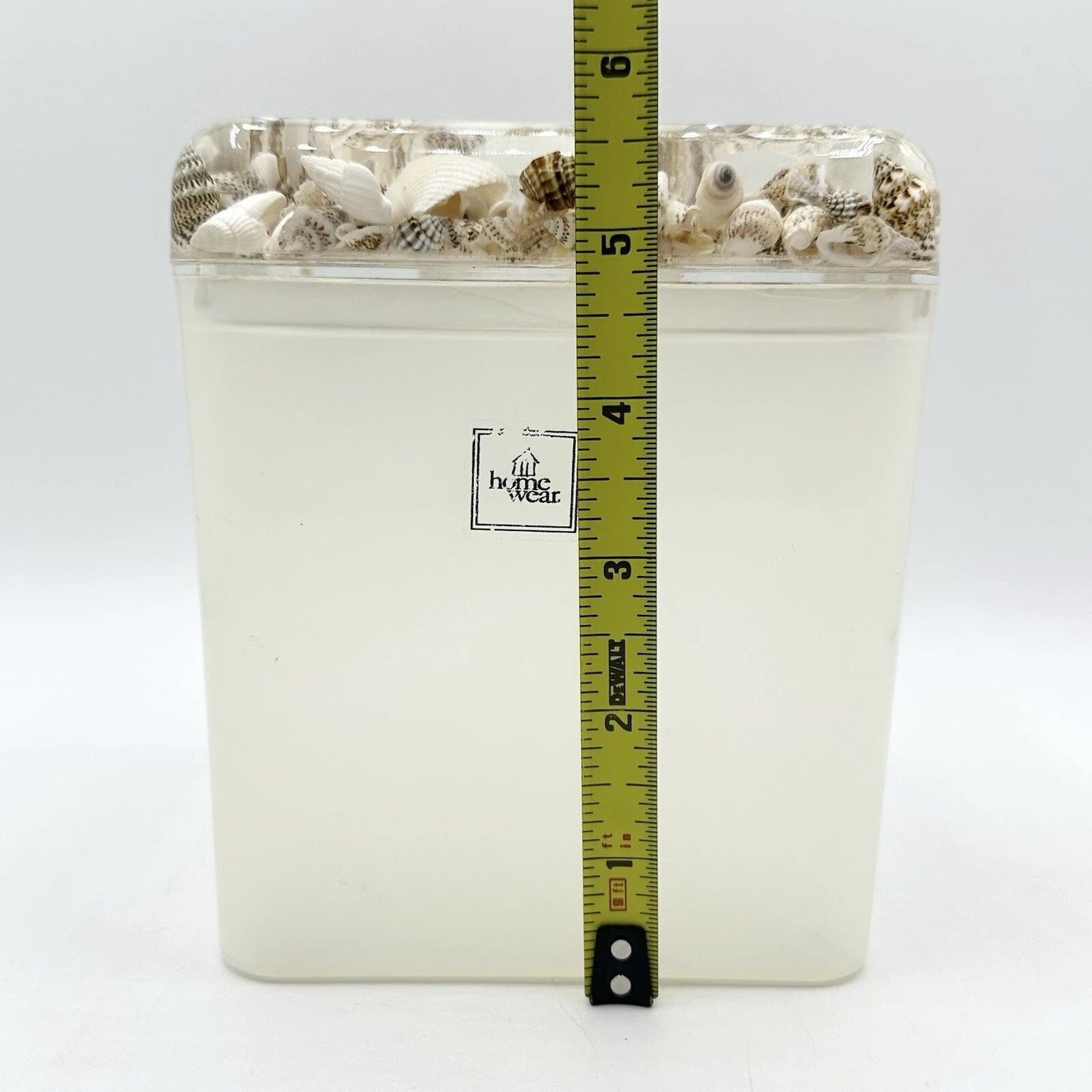 Acrylic Lucite Square Tissue Holder Floating Seashells Shells Vintage Box Cover | eBay