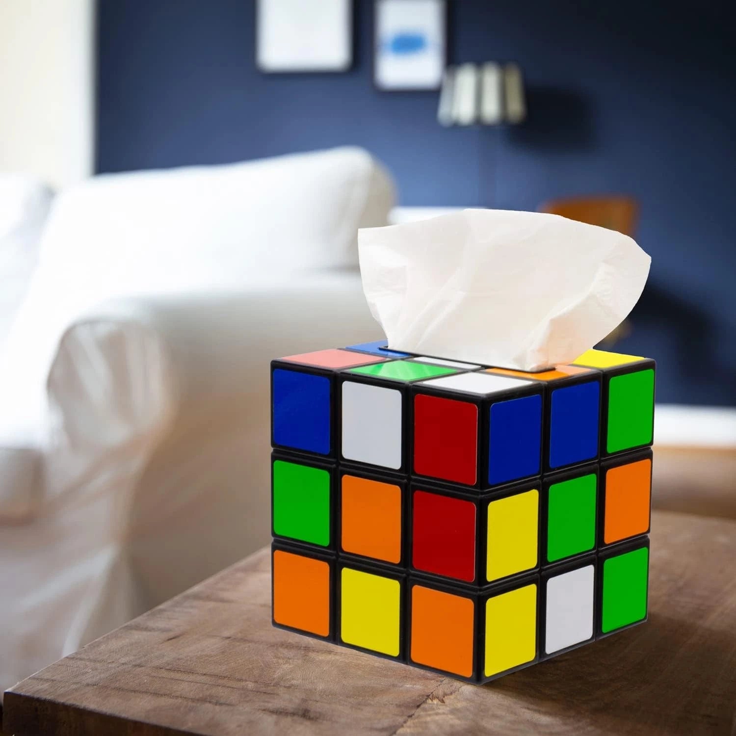 Plastic Rubik's Cube Tissue Box Cover, Square Tissue Box Holder, Multi-Color | eBay
