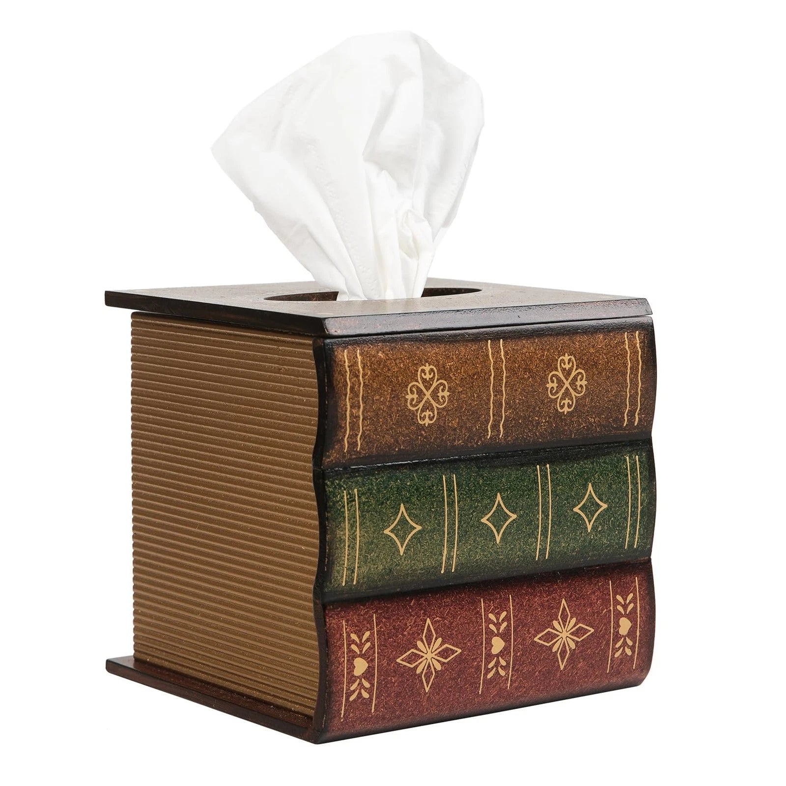 Crafted Classical Retro Wooden Antique Book Tissue Box Cover Square Tissue Ho... | eBay
