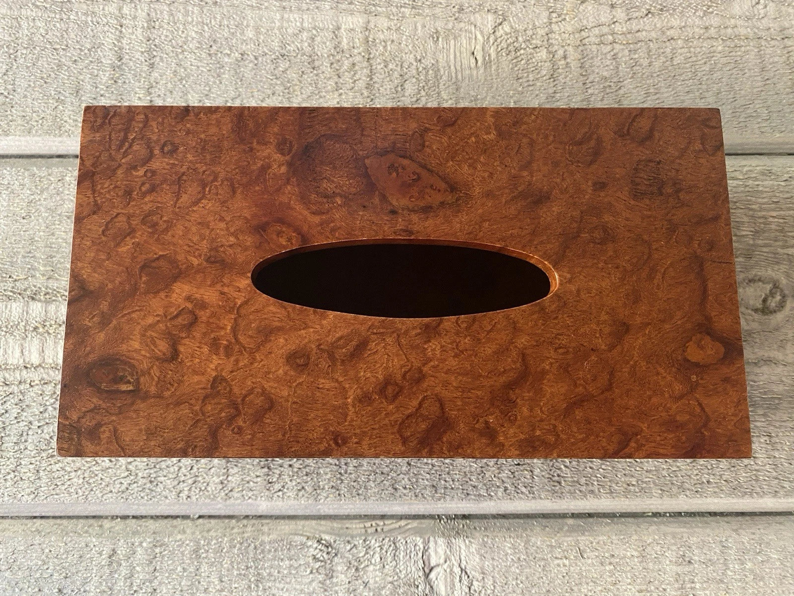 Artisan Burl Wood Tissue Box Vintage Handcrafted | eBay
