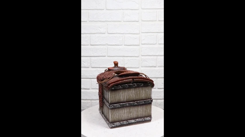 Rustic Western Faux Leather Cowboy Horse Saddle On Crate Tissue Box Holder Cover | eBay
