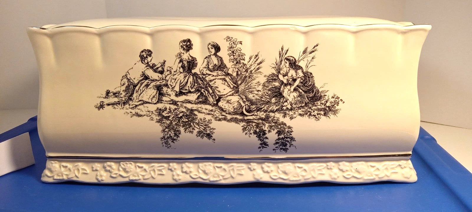 Vtg Antionette Ceramic Tissue Box Cover 10 1/2 X 4 1/2 X 5 1/2 | eBay