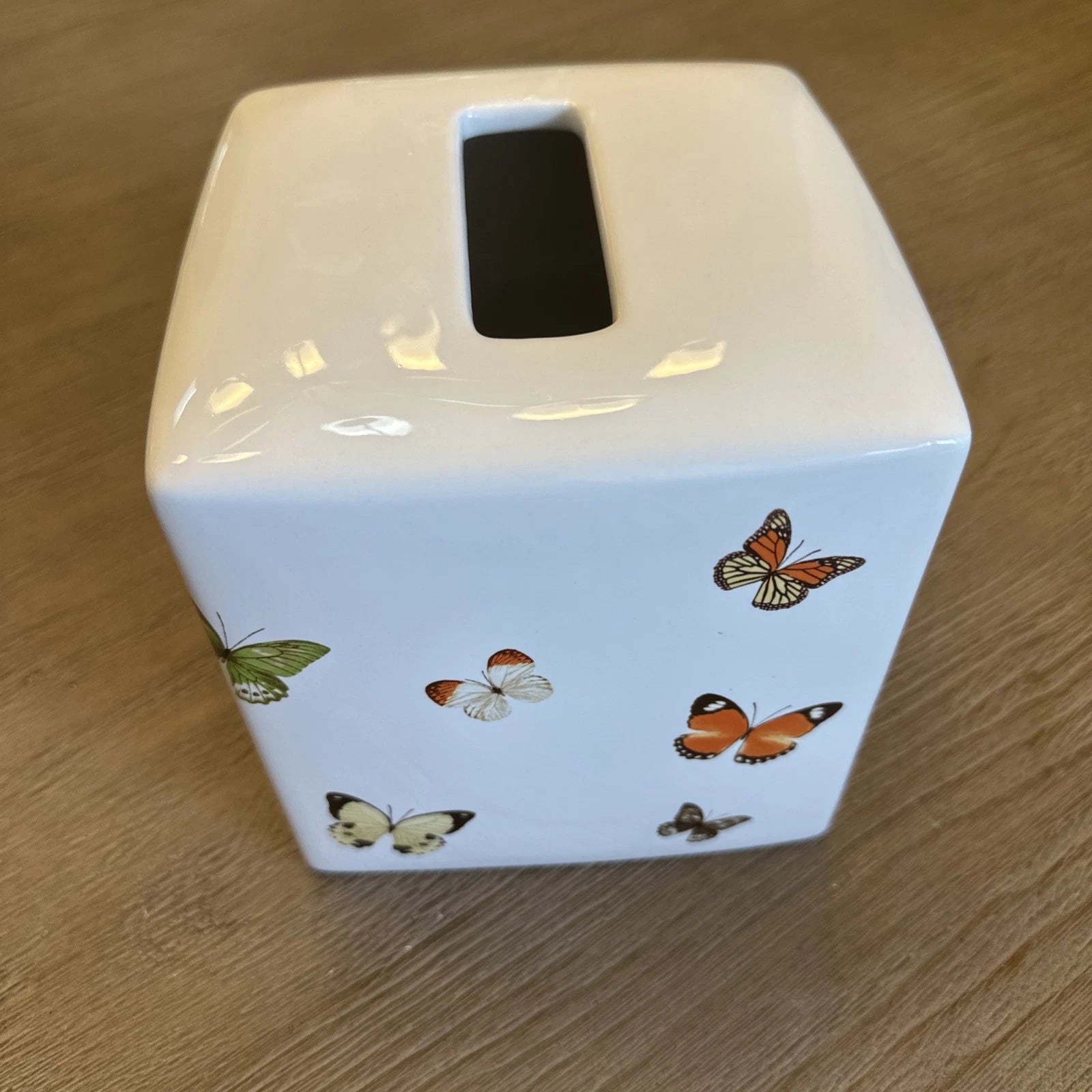 Ceramic Butterfly Tissue Box- By Isaac Mizrahi- Great Condition | eBay