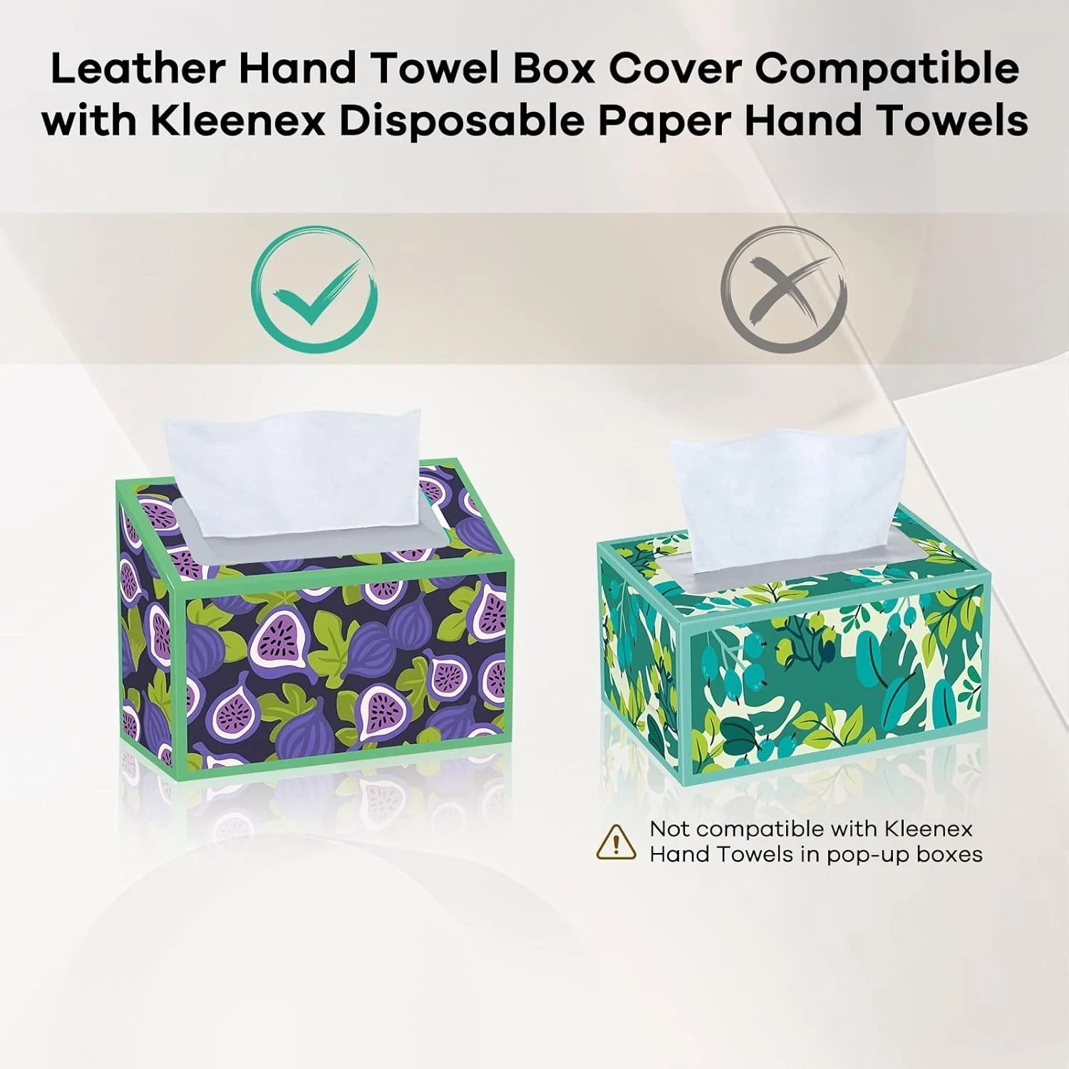 Tissue Box Cover Holder Compatible with Kleenex Disposable Paper Cream-1 Pack | eBay