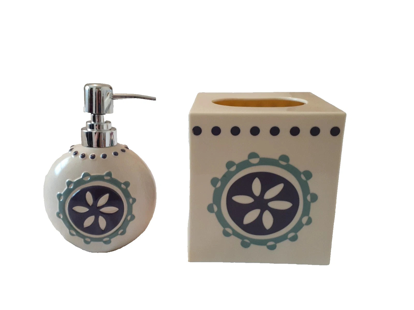 Allure Ethnic Circles Plastic Tissue Box & Soap Dispenser New Without Box | eBay