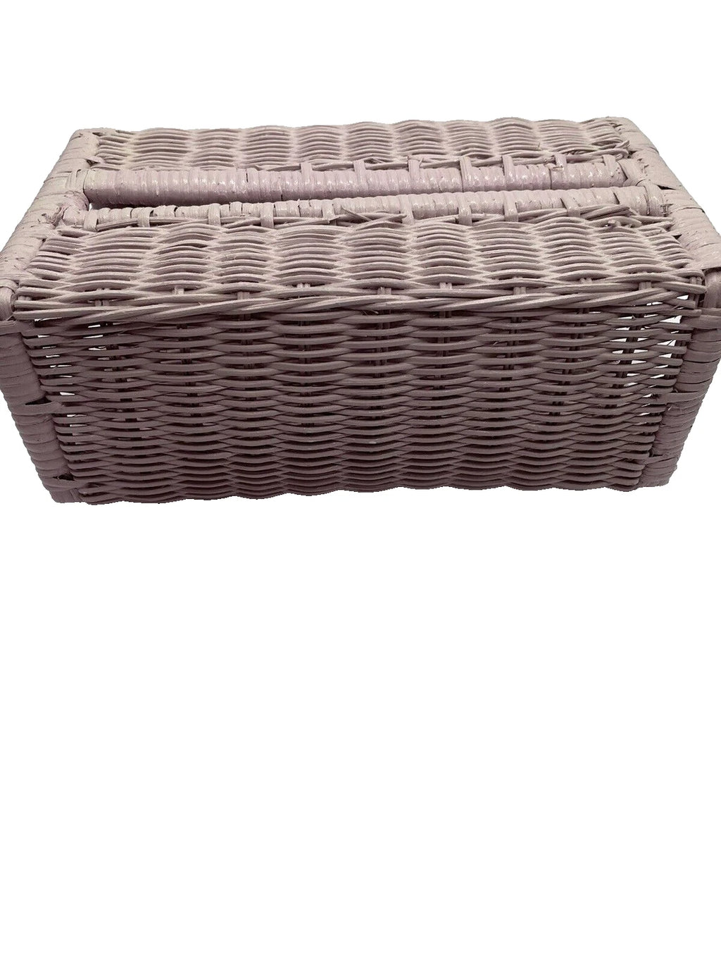 Vintage Woven Wicker Tissue Box Cover Holder Retro Pink Rectangular | eBay