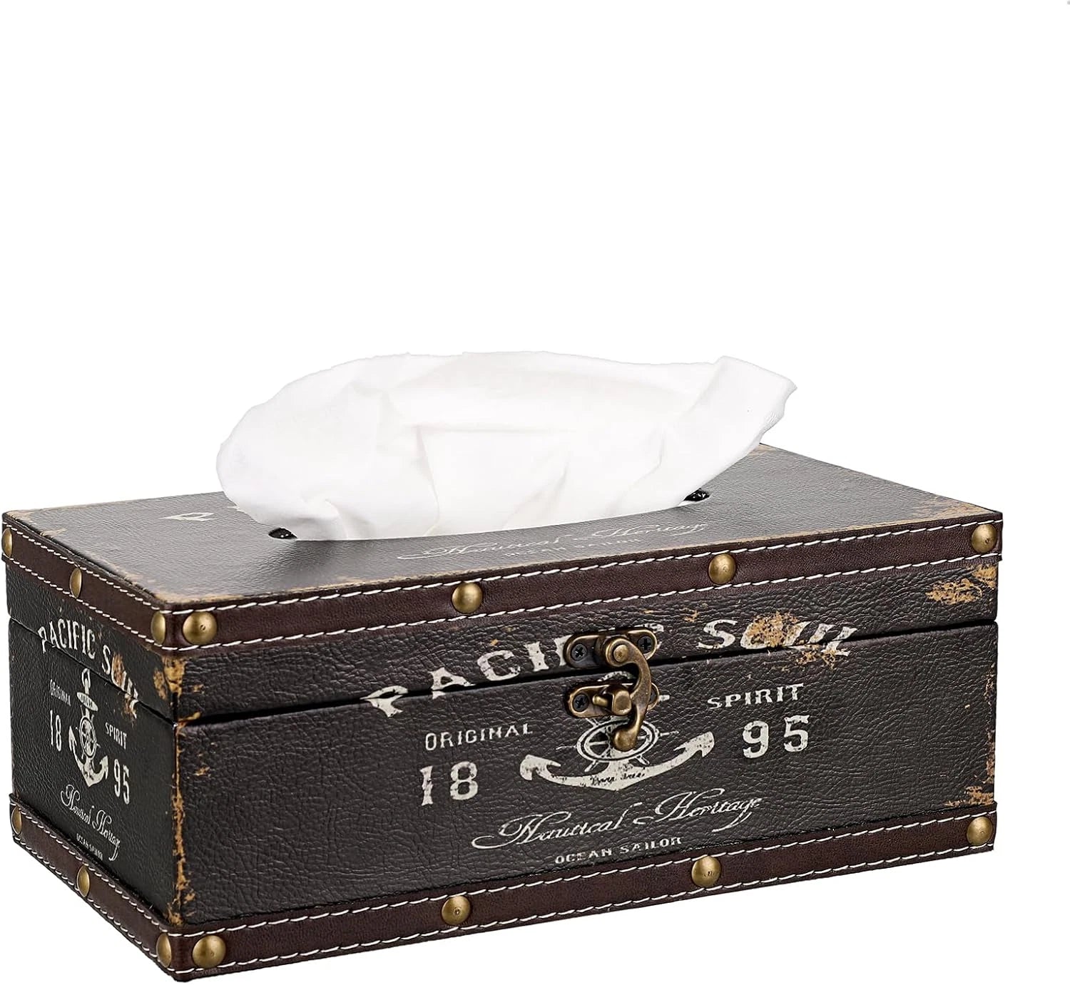 Sumnacon Tissue Box Cover Rectangle Tissue Box with Lid,Wooden Tissue Box Holder | eBay