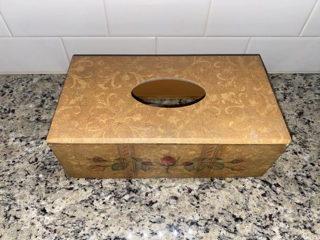 Bob's Boxes “Rosebuds” Tissue Box Cover Holder Susan A Winget Primitive | eBay