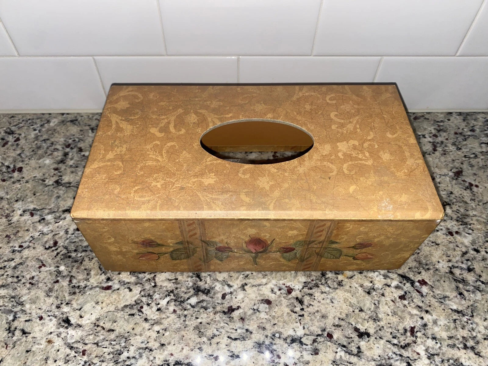 Bob's Boxes “Rosebuds” Tissue Box Cover Holder Susan A Winget Primitive | eBay